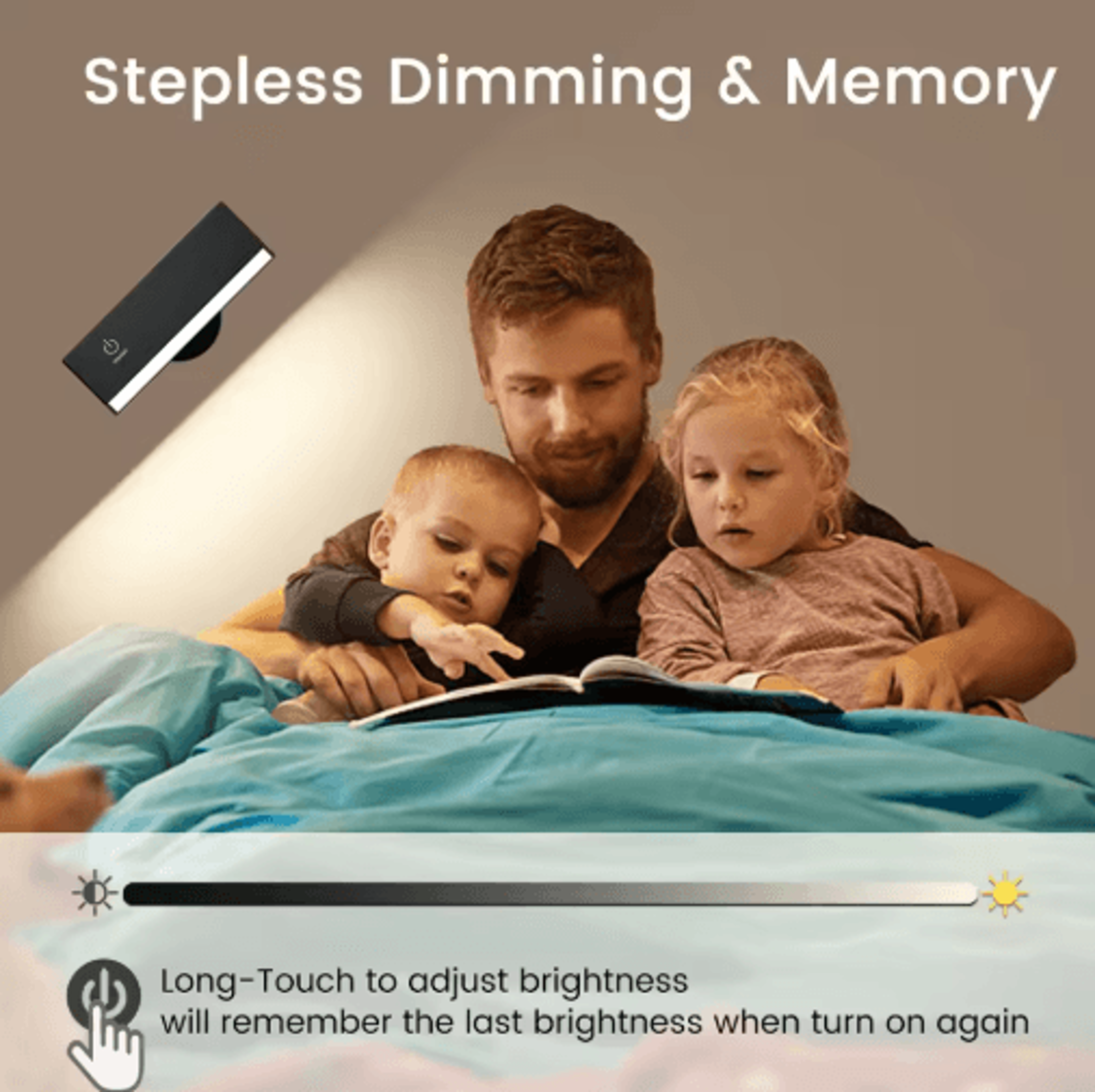 Modern Rechargeable Magnetic Wall Sconce  360 Rotating Removable Wireless Bedside Lamp 7