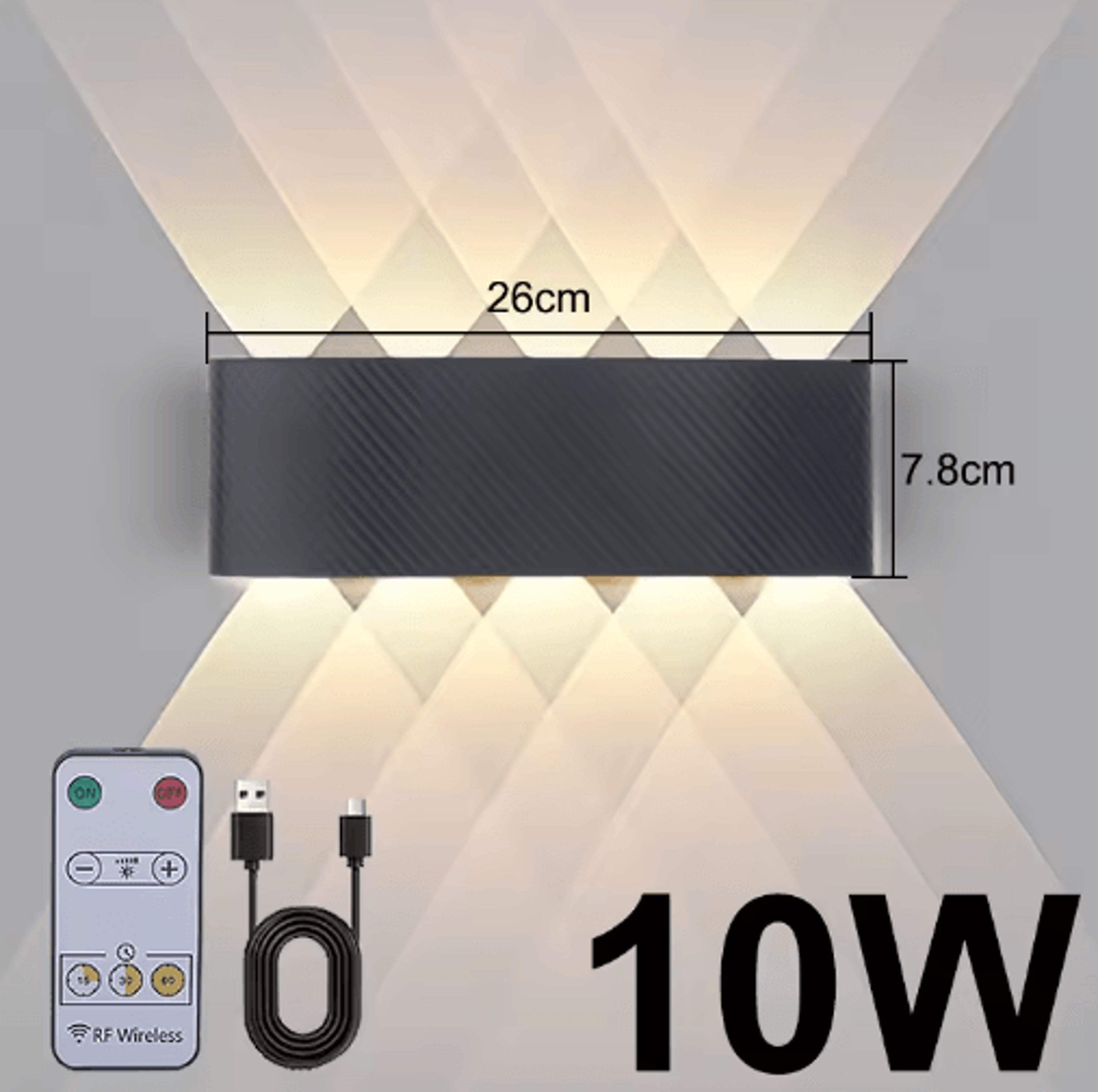 Magnetic Rechargeable LED Wall Light  Wireless Bedside Spotlight With Remote Control  NoDrill Insta 1