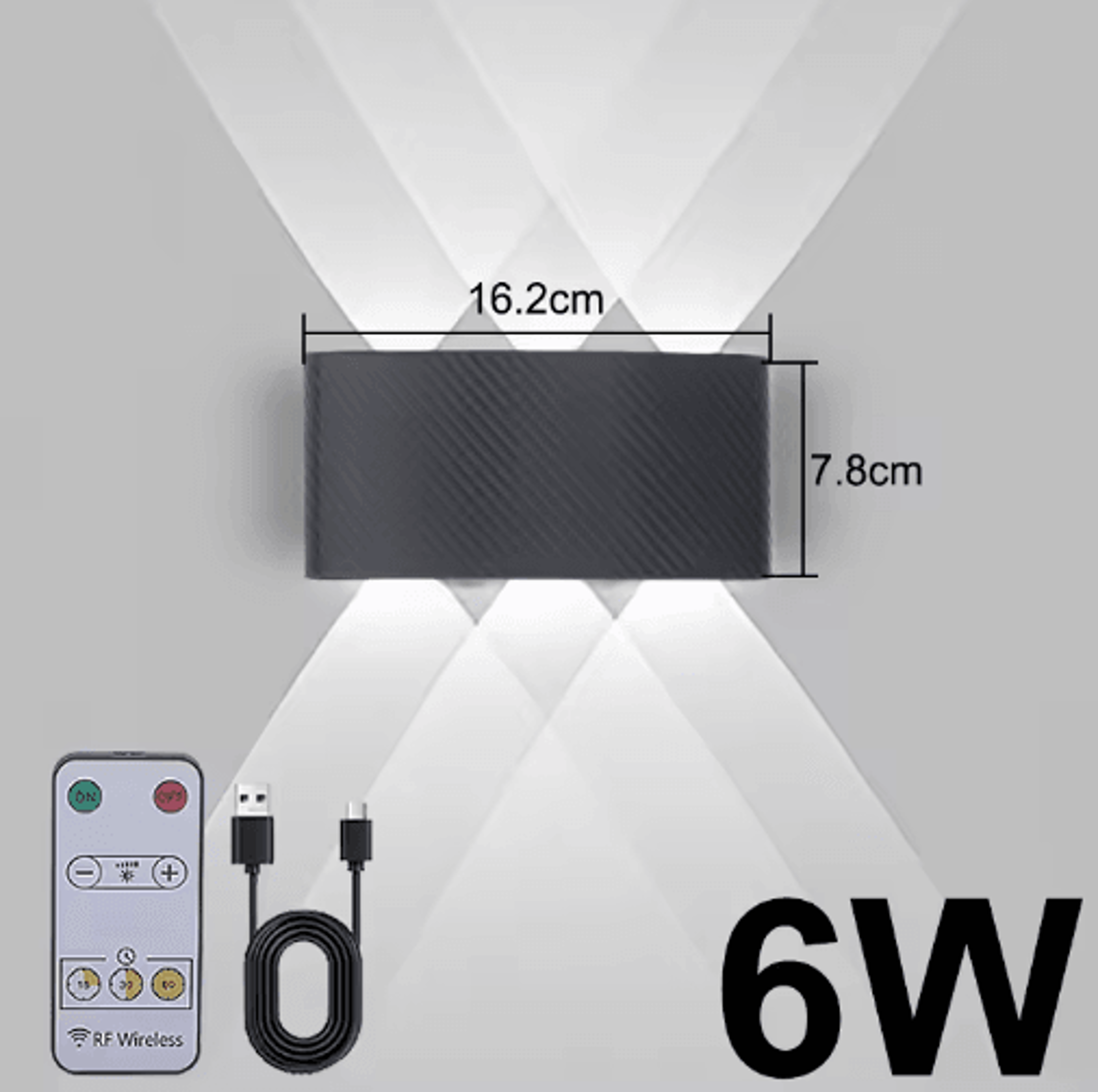 Magnetic Rechargeable LED Wall Light  Wireless Bedside Spotlight With Remote Control  NoDrill Insta 6