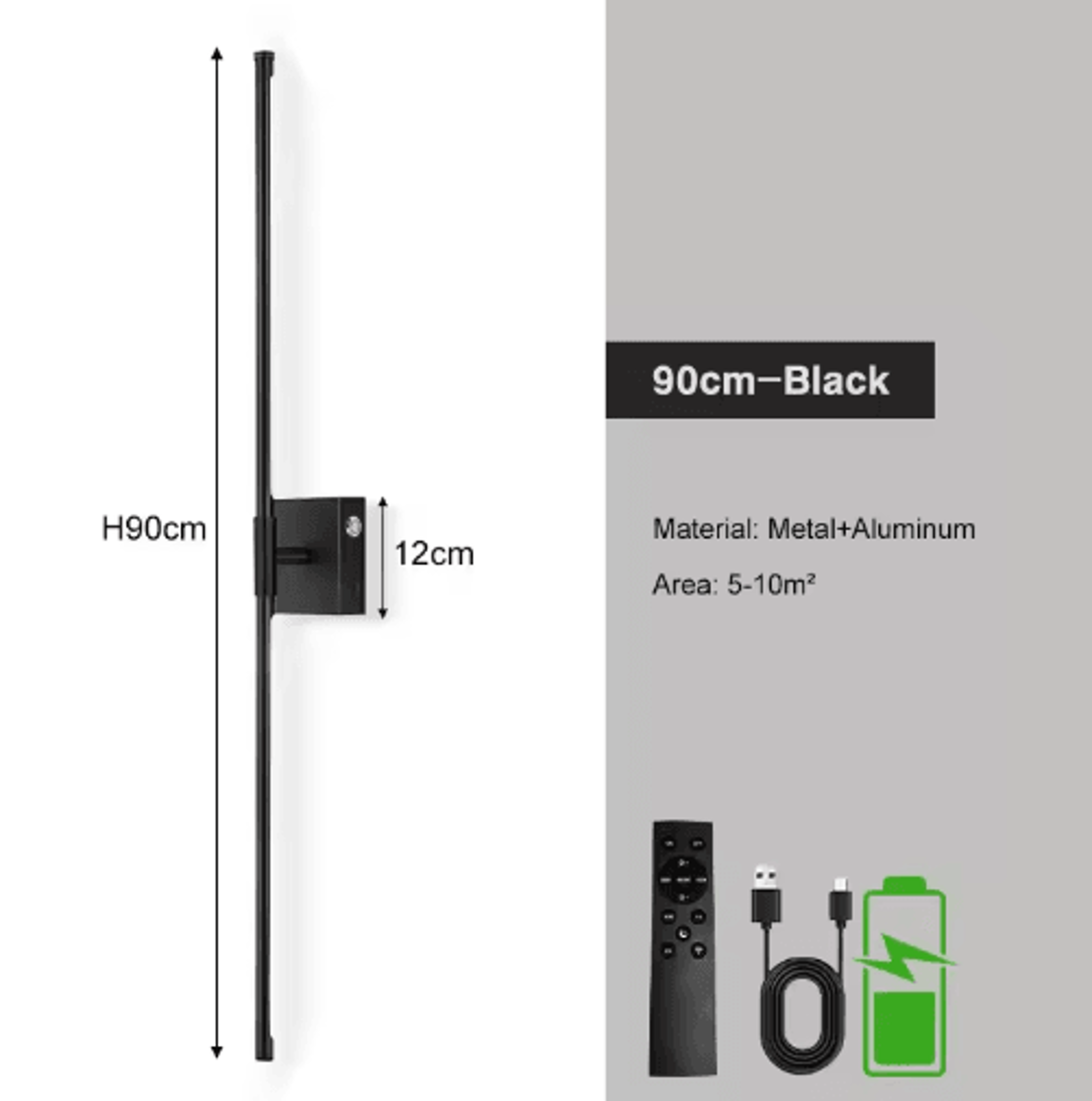 360 Rotatable Rechargeable LED Wall Sconce  3CCT Touch Dimmable Wall Light With Remote Control 2