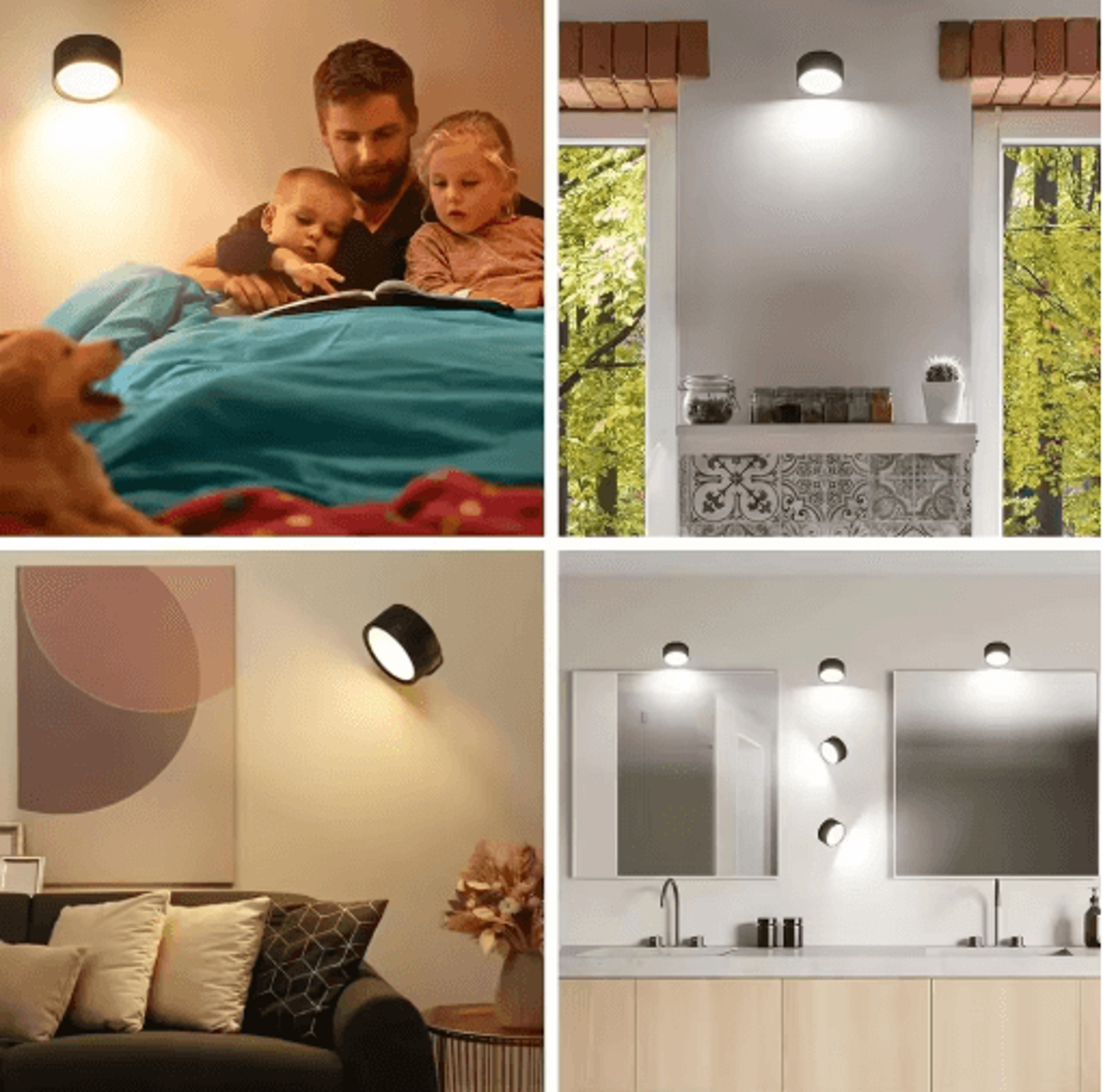 Rechargeable Magnetic LED Wall Sconce  360 Rotating Dimmable Wall Light With Remote Control 8