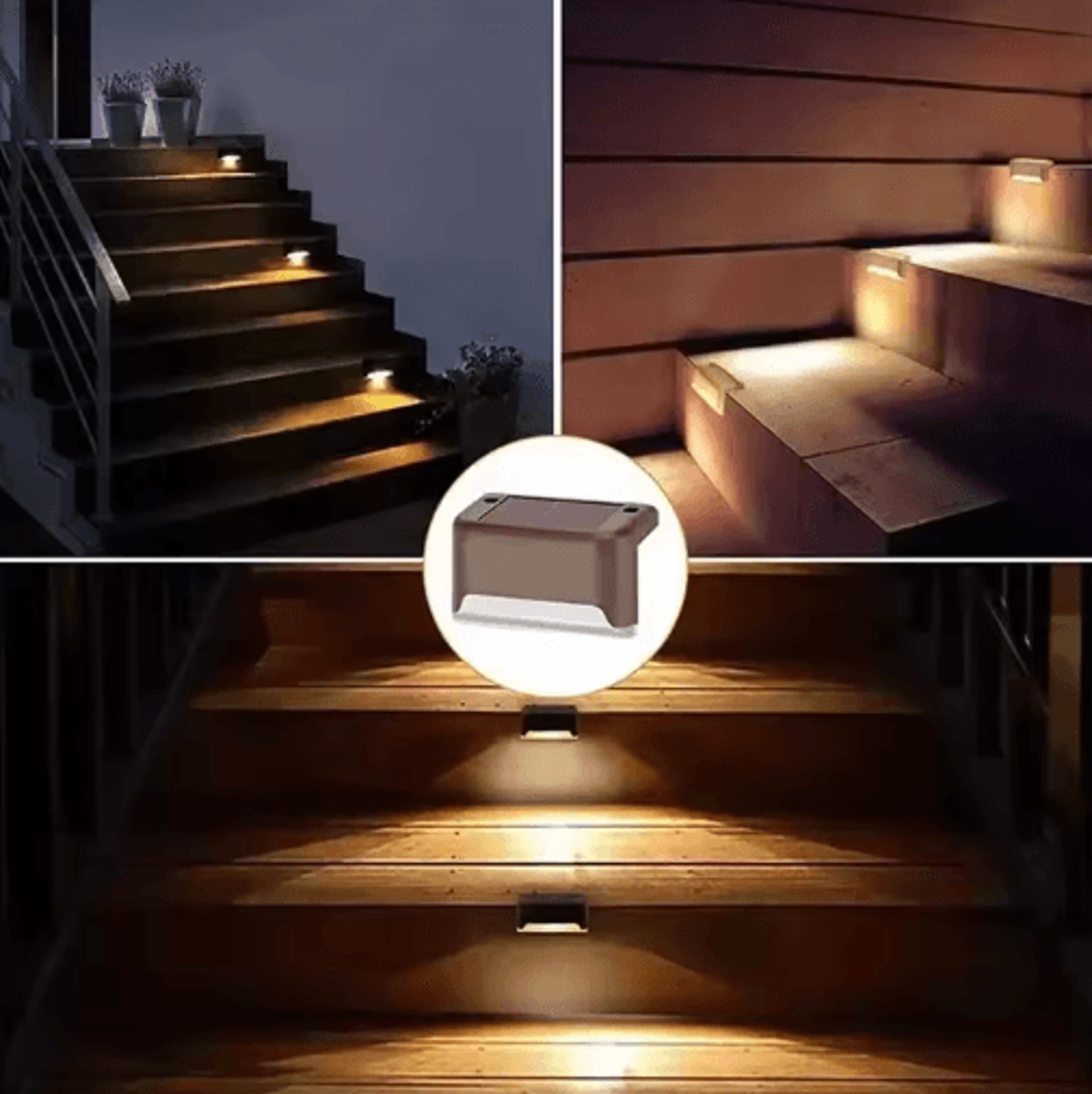 Solar LED Step Lights  14812Pack Waterproof Outdoor Deck Stair  Garden Lights 4