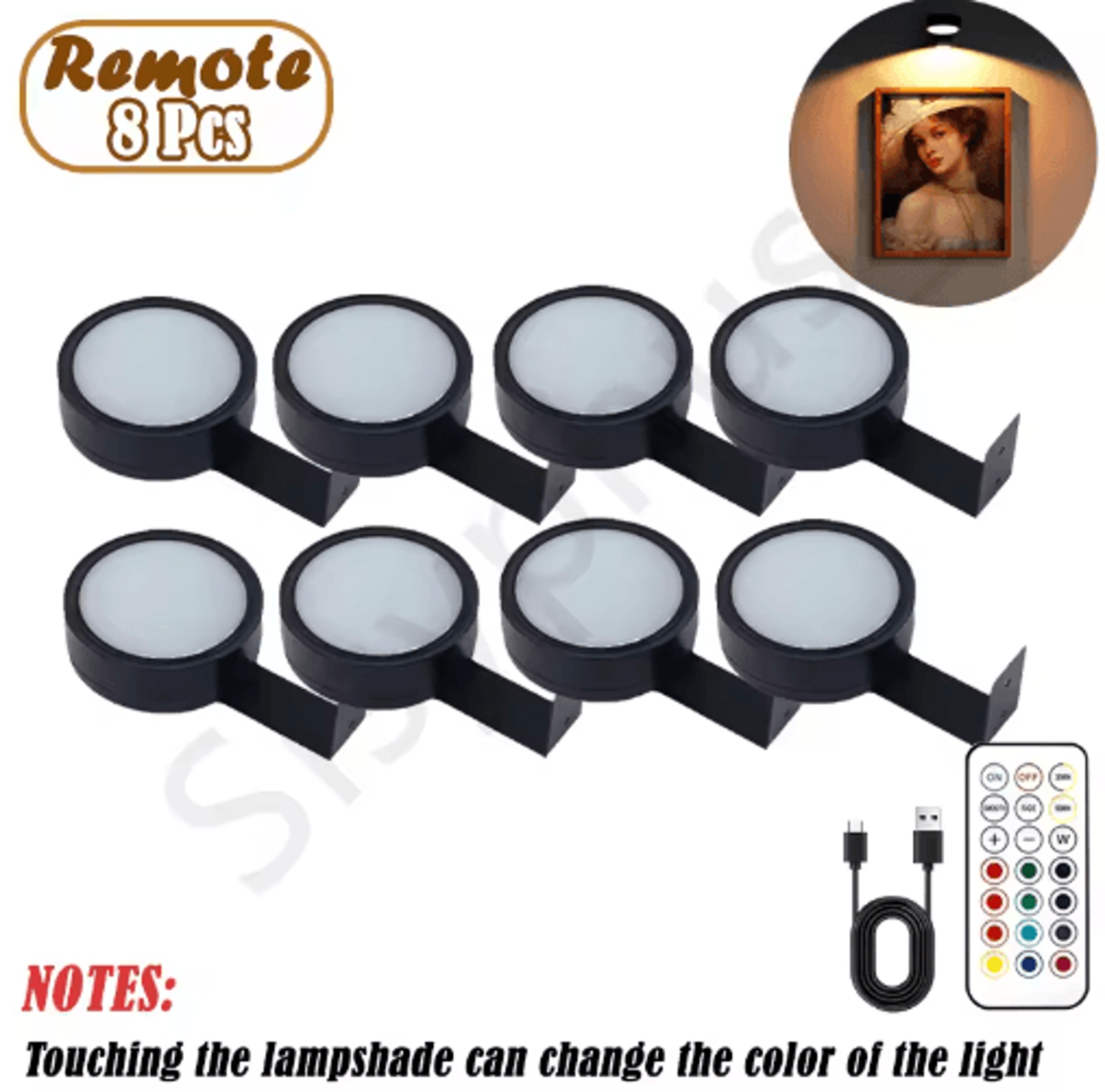 Rechargeable RGB Magnetic Art Light  2Style Wireless Dimmable LED Display Lamp With Remote Control 1