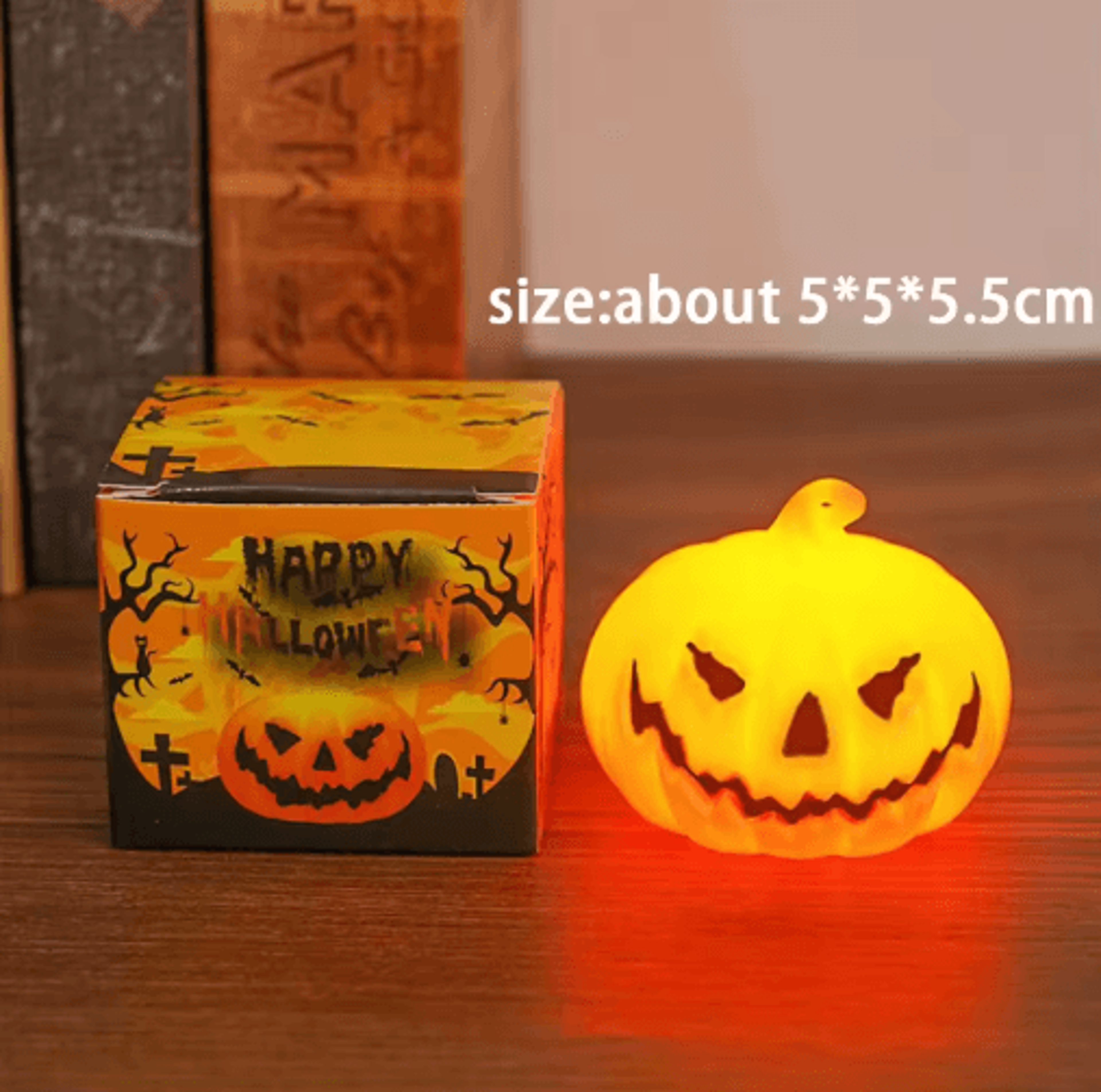 Halloween Pumpkin Lantern Light  Skull  Ghost Face CandleStyle Atmosphere Lamp For Party Decor 4