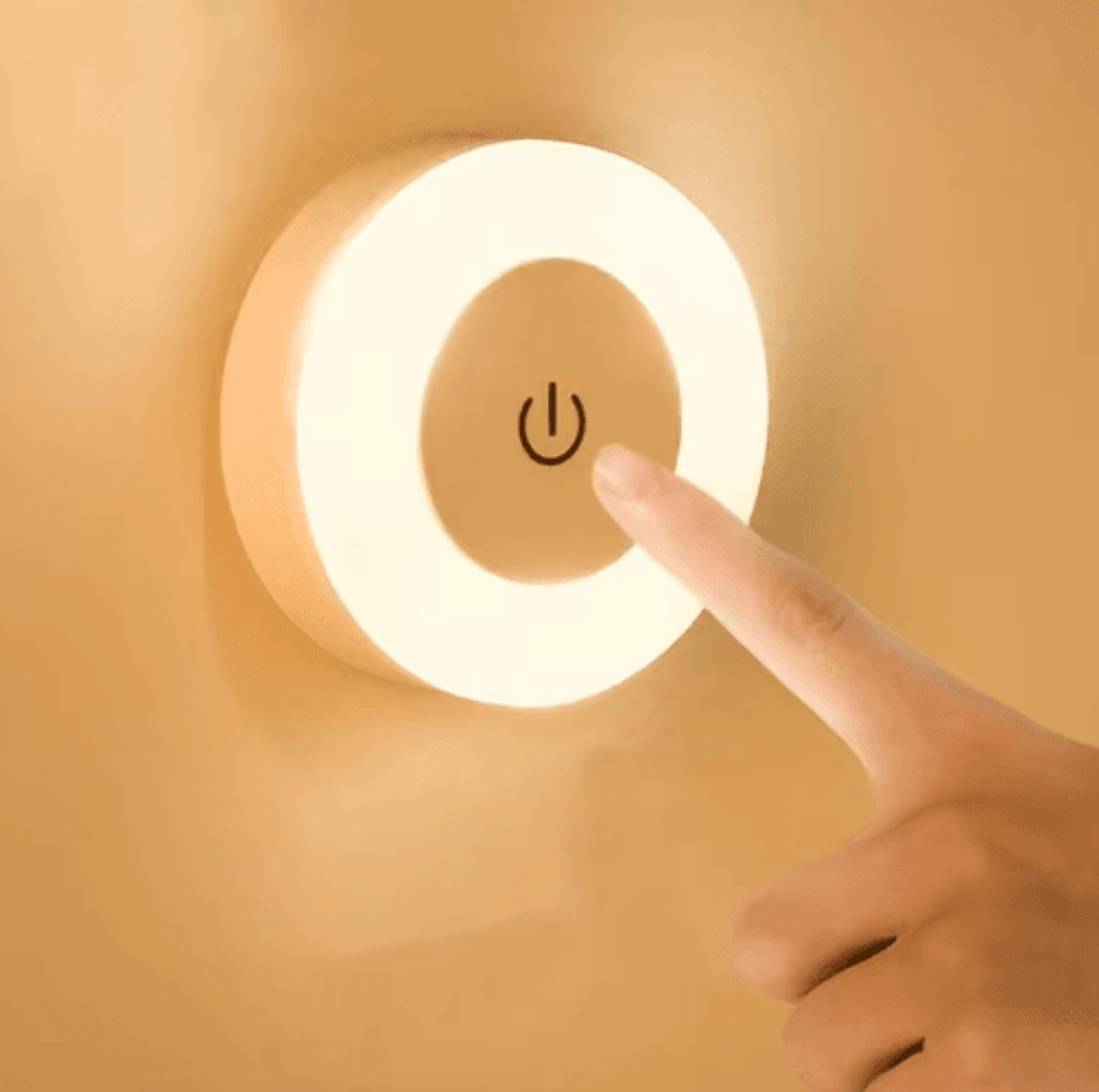 Rechargeable Round LED Touch Night Light  Magnetic USB Cordless Wall Lamp For Bedroom  Hallway 2