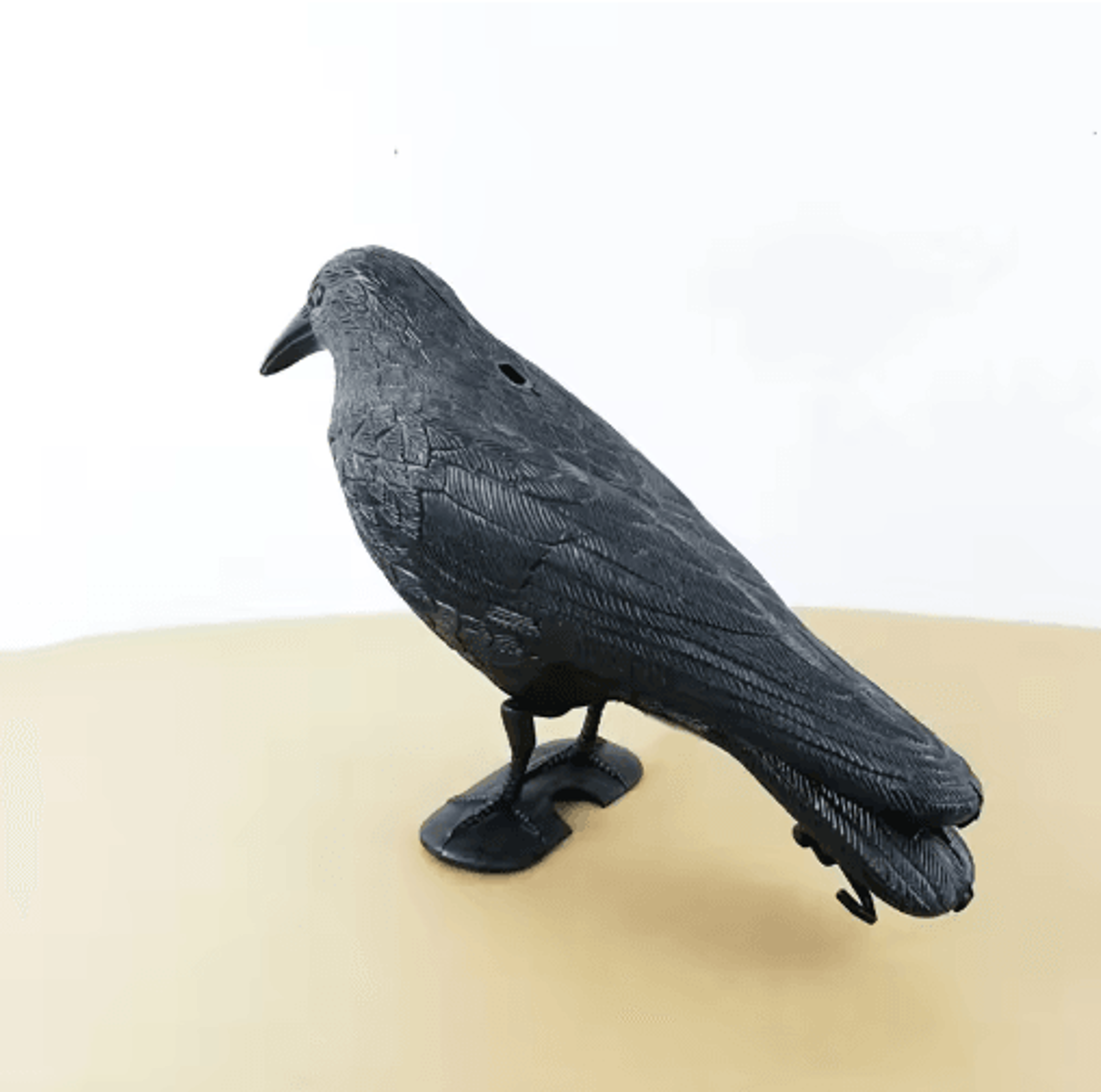 Realistic Black Raven Crow Decoy  Scary Bird Prop For Garden Halloween  Party Decoration 4