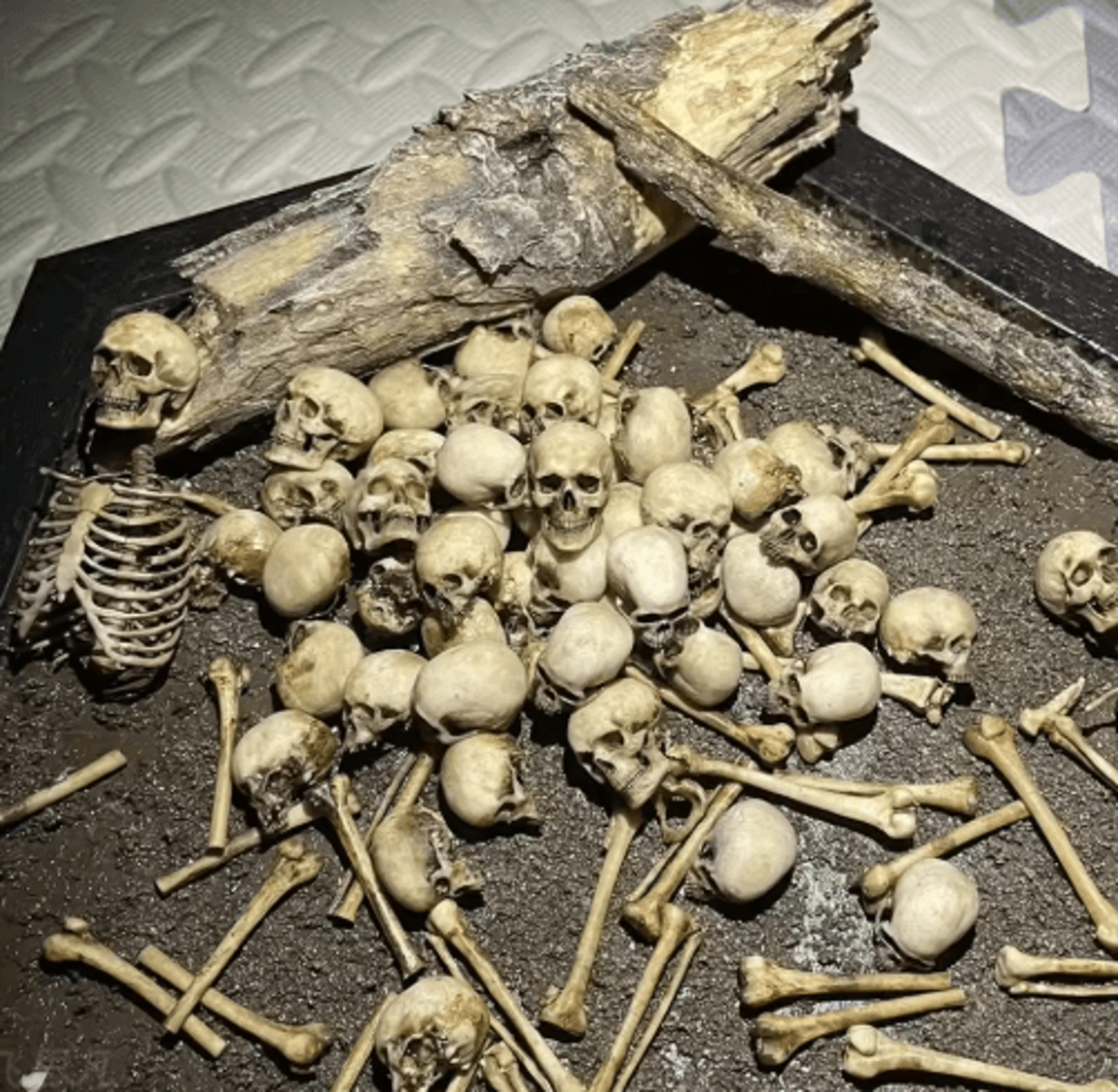Mini Skeleton Skull Model  Realistic Halloween Miniature For Dollhouse Plants  Spooky Decor 7