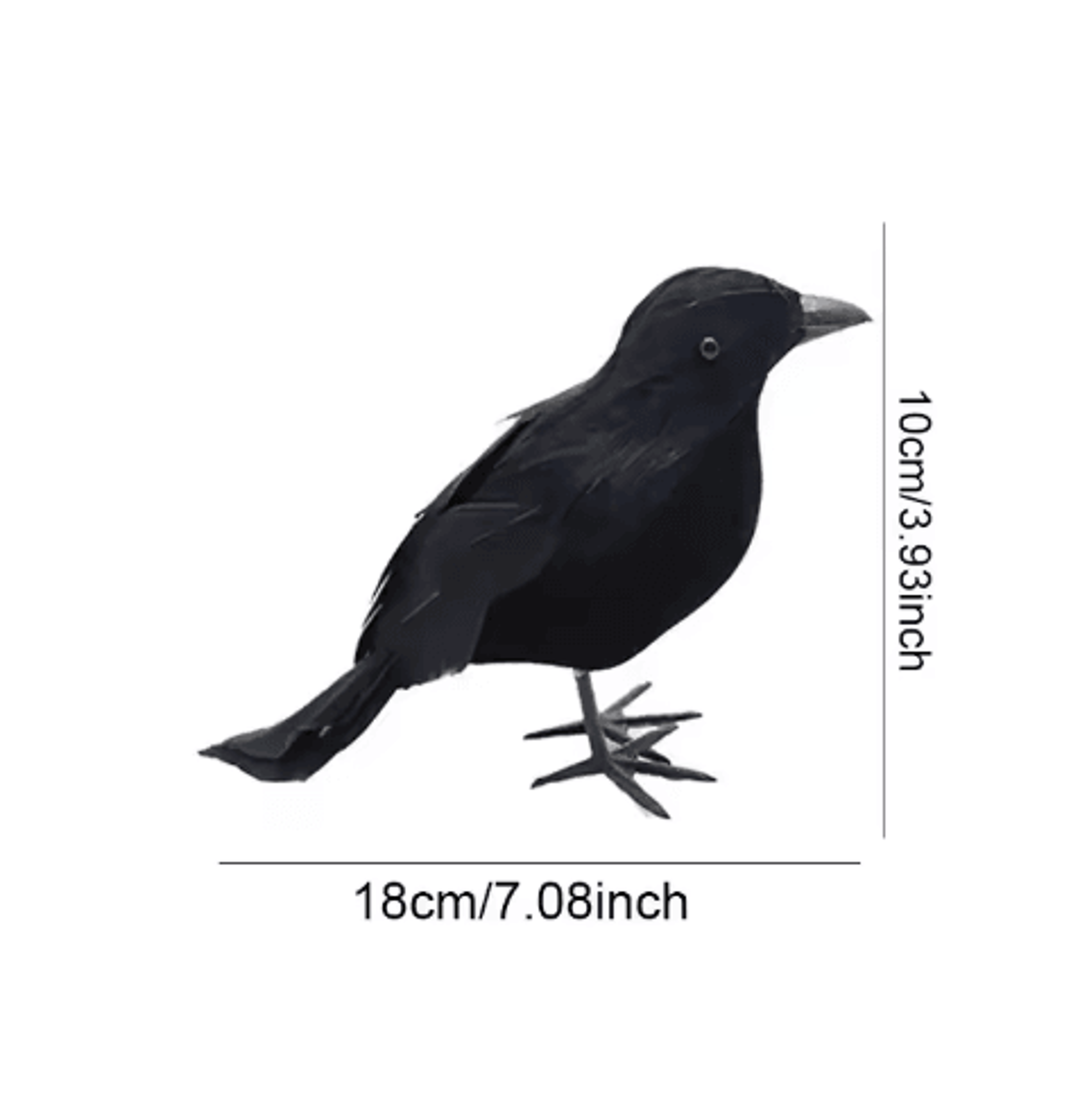 6Piece Realistic Artificial Black Crows  Halloween Raven Props For Haunted House  Party Decor 6
