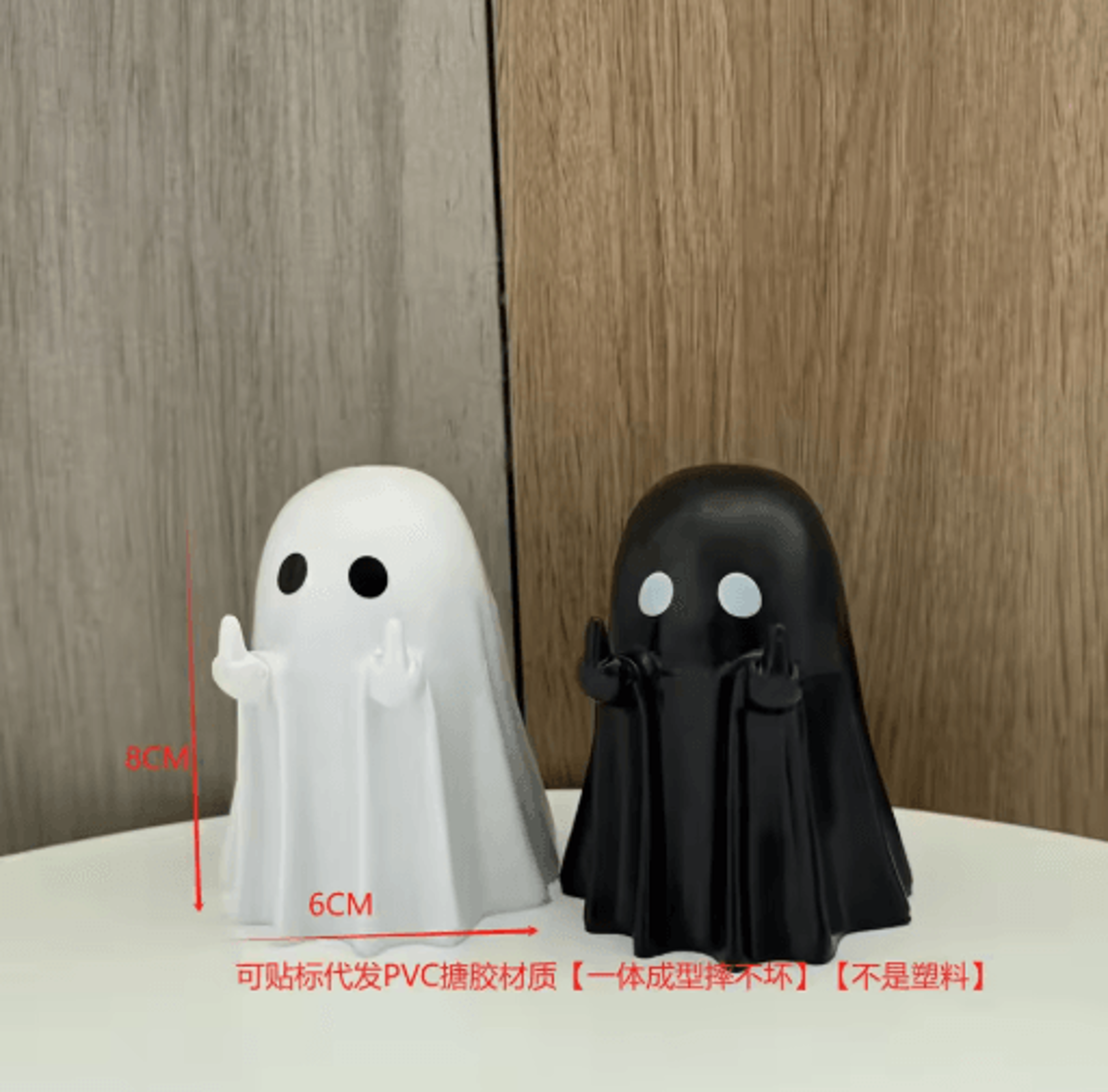 Cute Middle Finger Ghost Statue  Funny Small Halloween Figurine For Coffee Table  Home Decor 5
