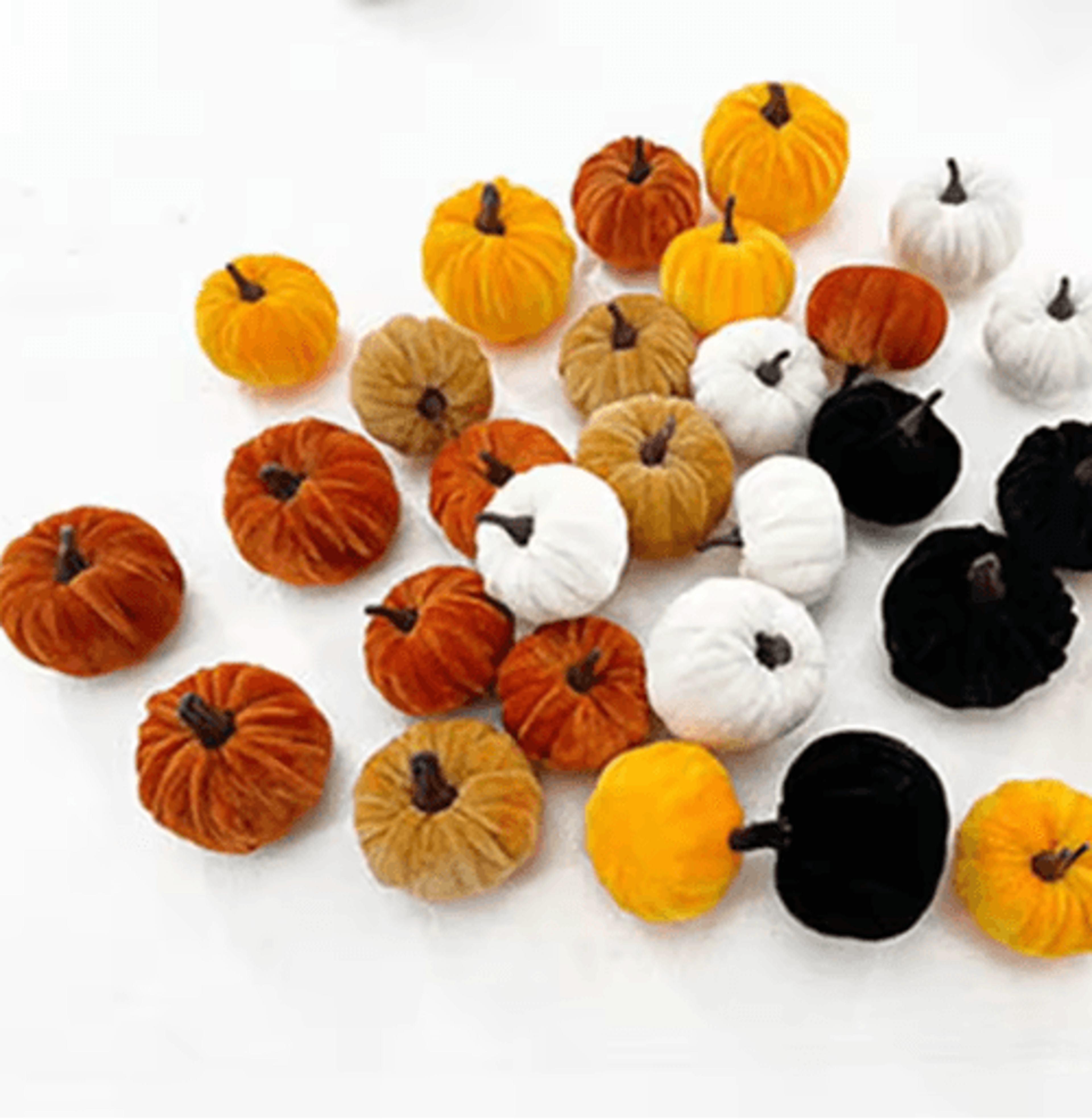 5Piece Mini Artificial Pumpkin Set  5cm Foam Halloween Desktop  Table Decorations 9