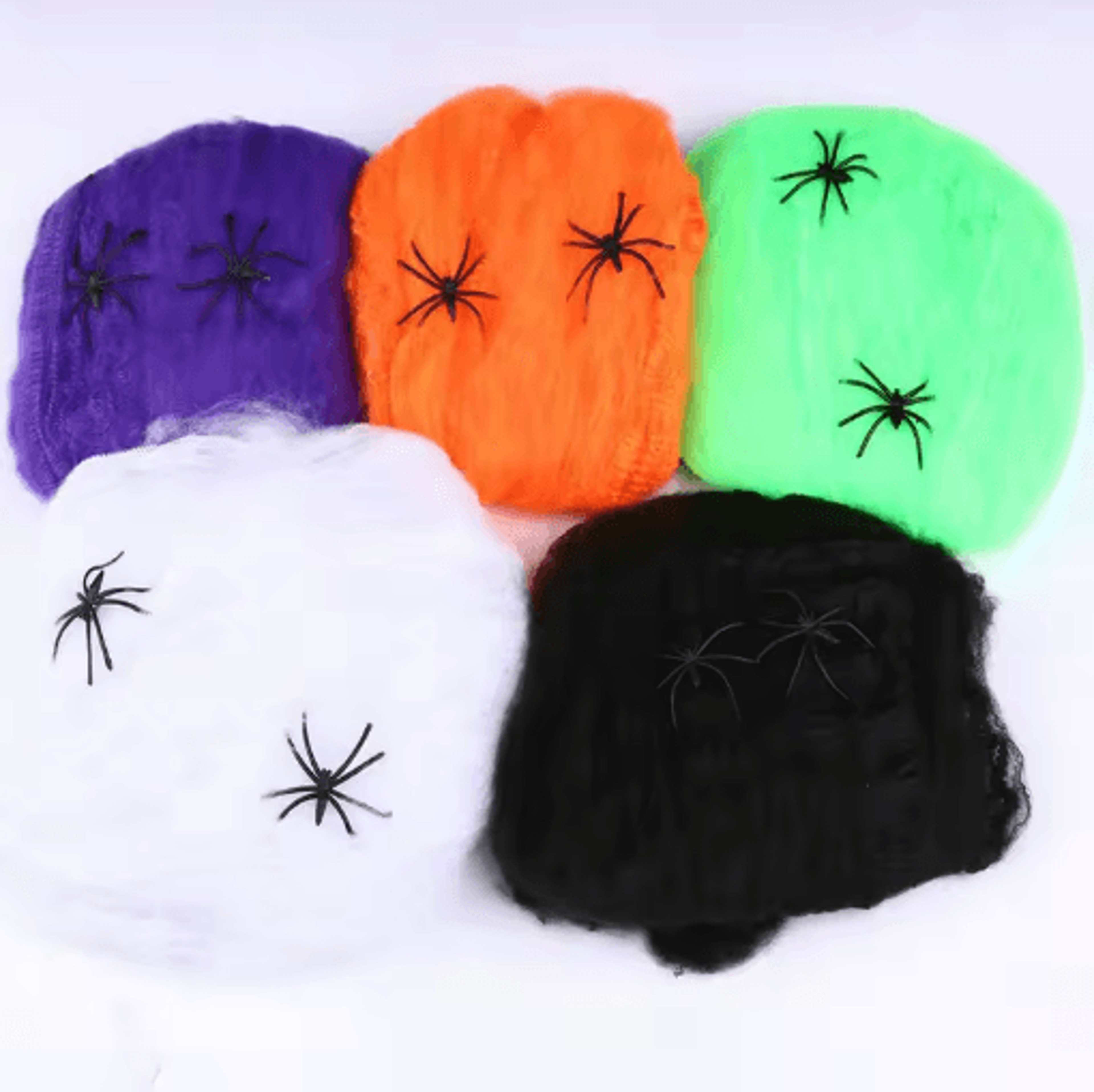 White Stretchy Artificial Spider Web  Halloween Cobweb For Haunted House  Scary Party Decor 8