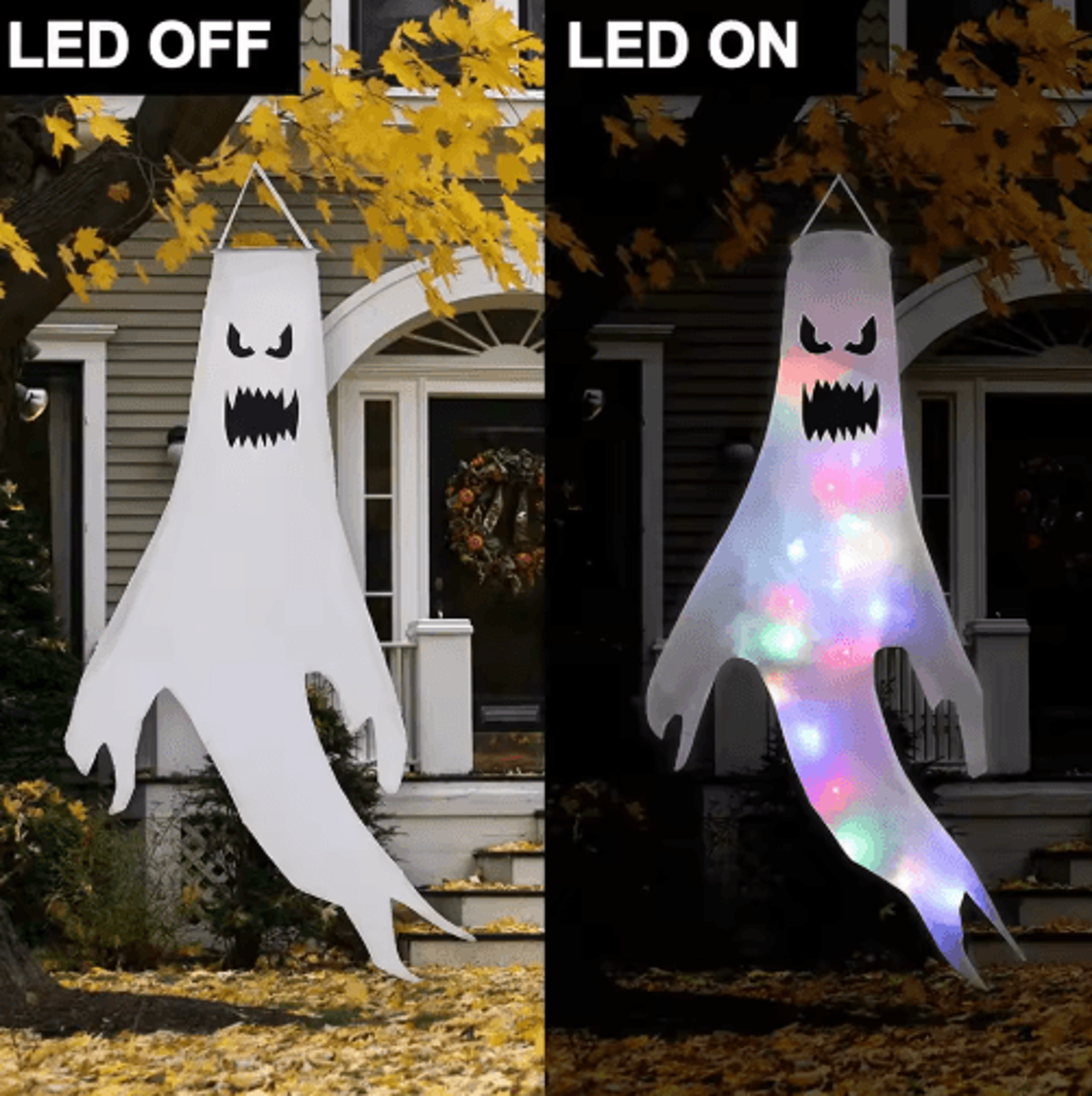 LED Hanging Ghost Halloween Decoration  Luminous Scary Ghost Prop For Home Yard  Party Decor 6
