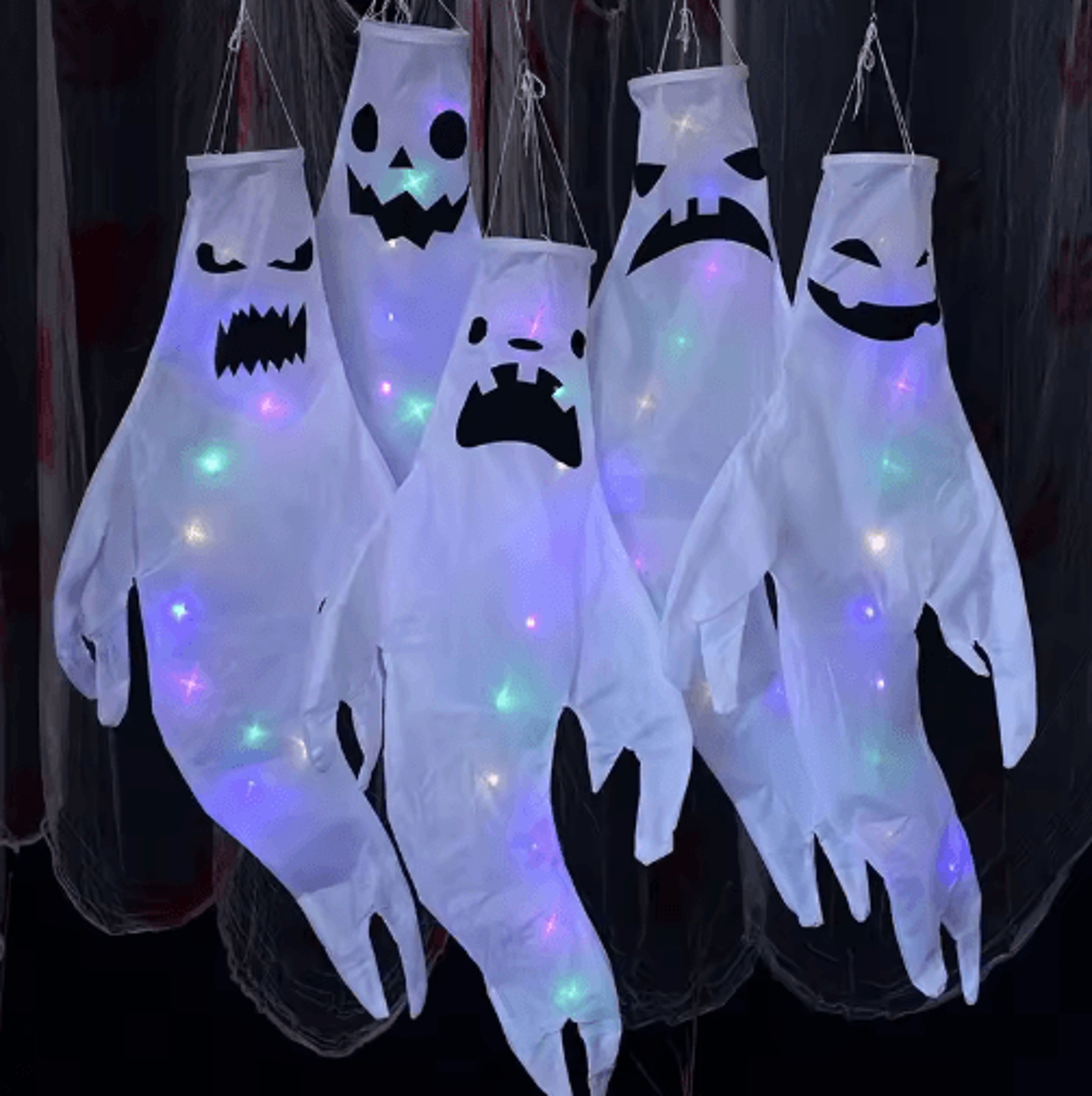 LED Hanging Ghost Halloween Decoration  Luminous Scary Ghost Prop For Home Yard  Party Decor 0