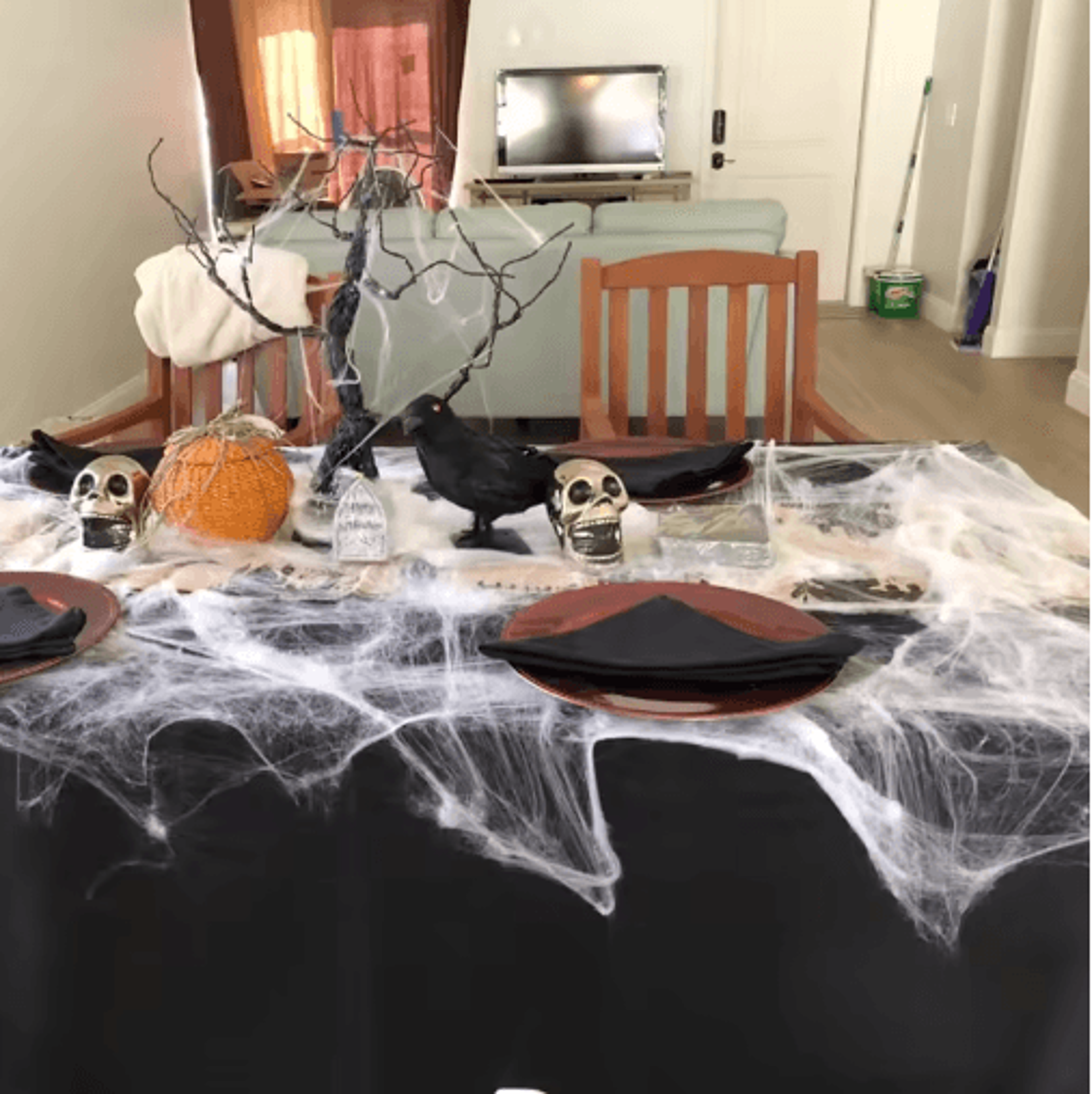 Stretchy Artificial Halloween Spider Web  Scary Cobweb For Haunted House Bar  Party Decorations 8