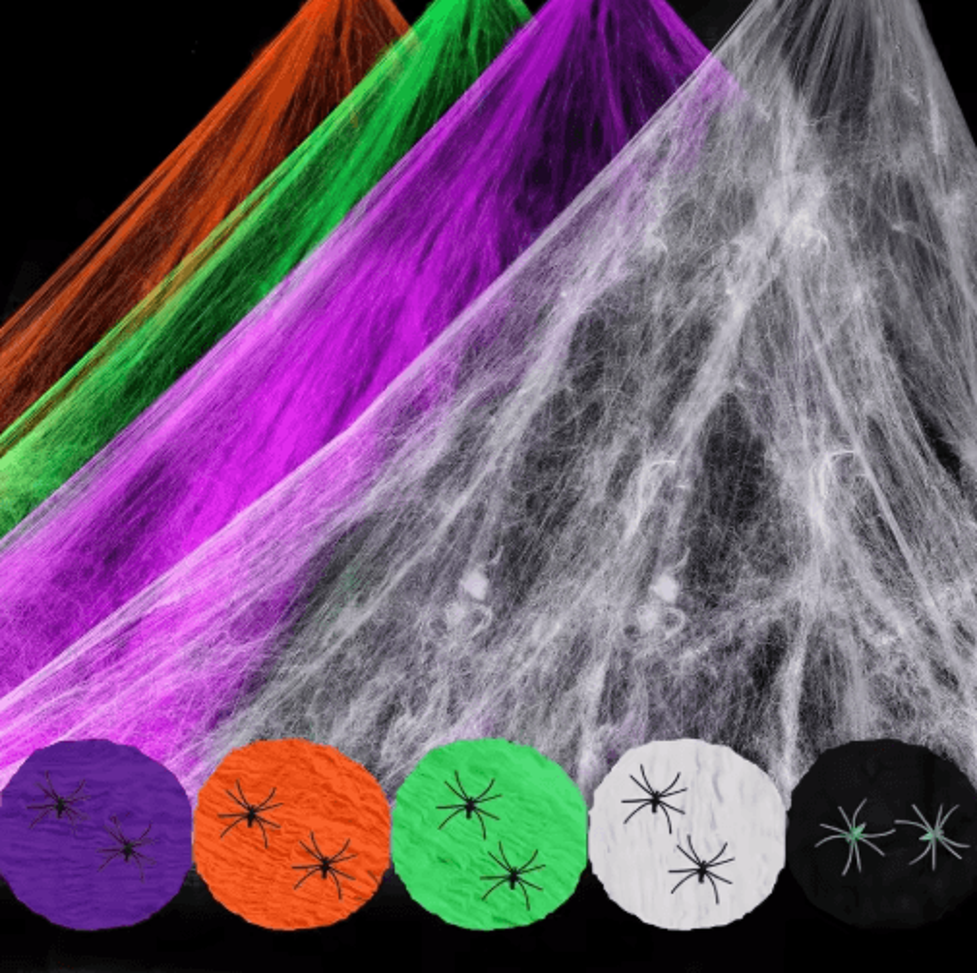 White Stretchy Artificial Spider Web  Scary Halloween Cobweb For Haunted House Party Decor 0