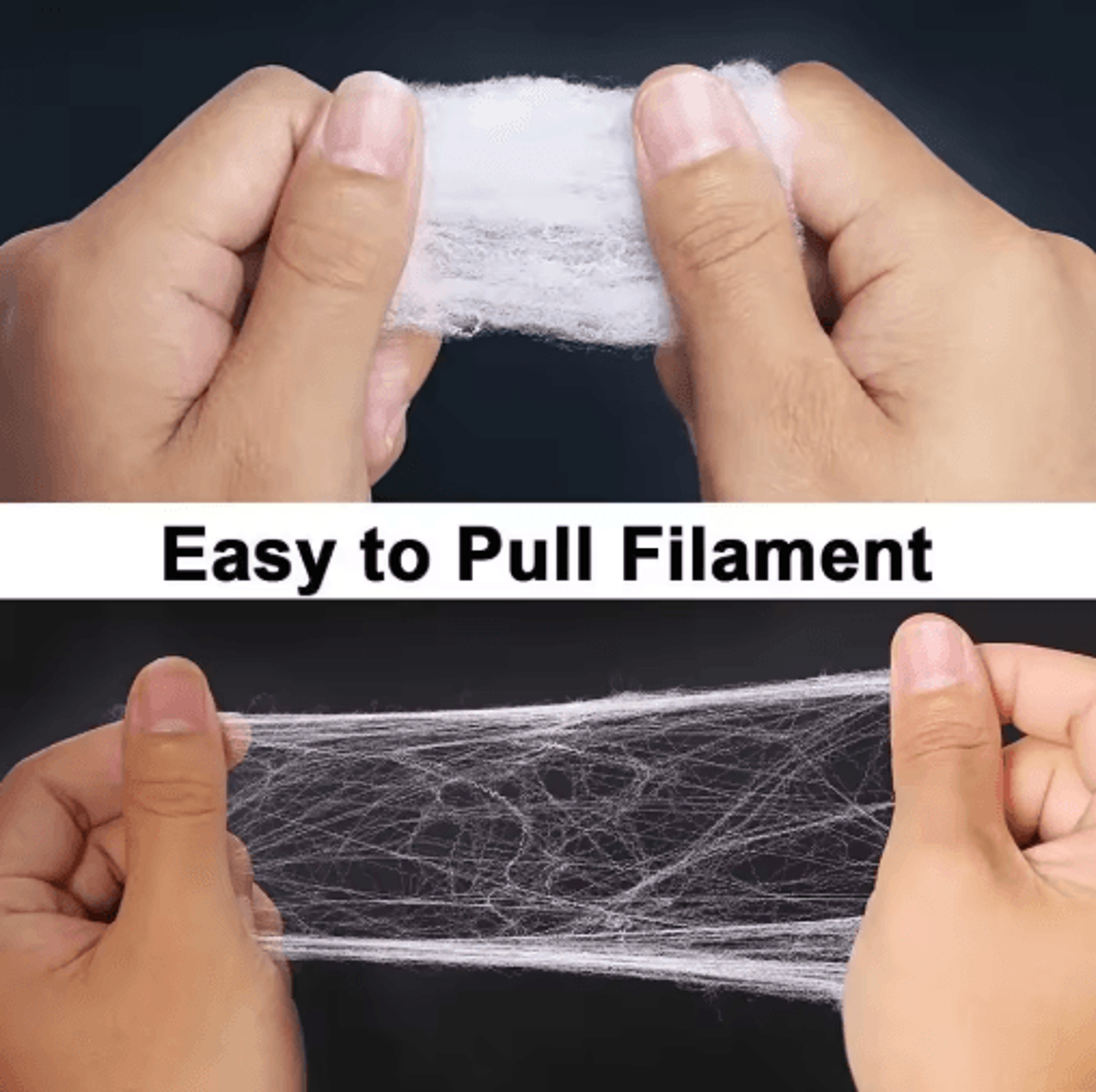 White Stretchy Artificial Spider Web  Scary Halloween Cobweb For Haunted House Party Decor 7