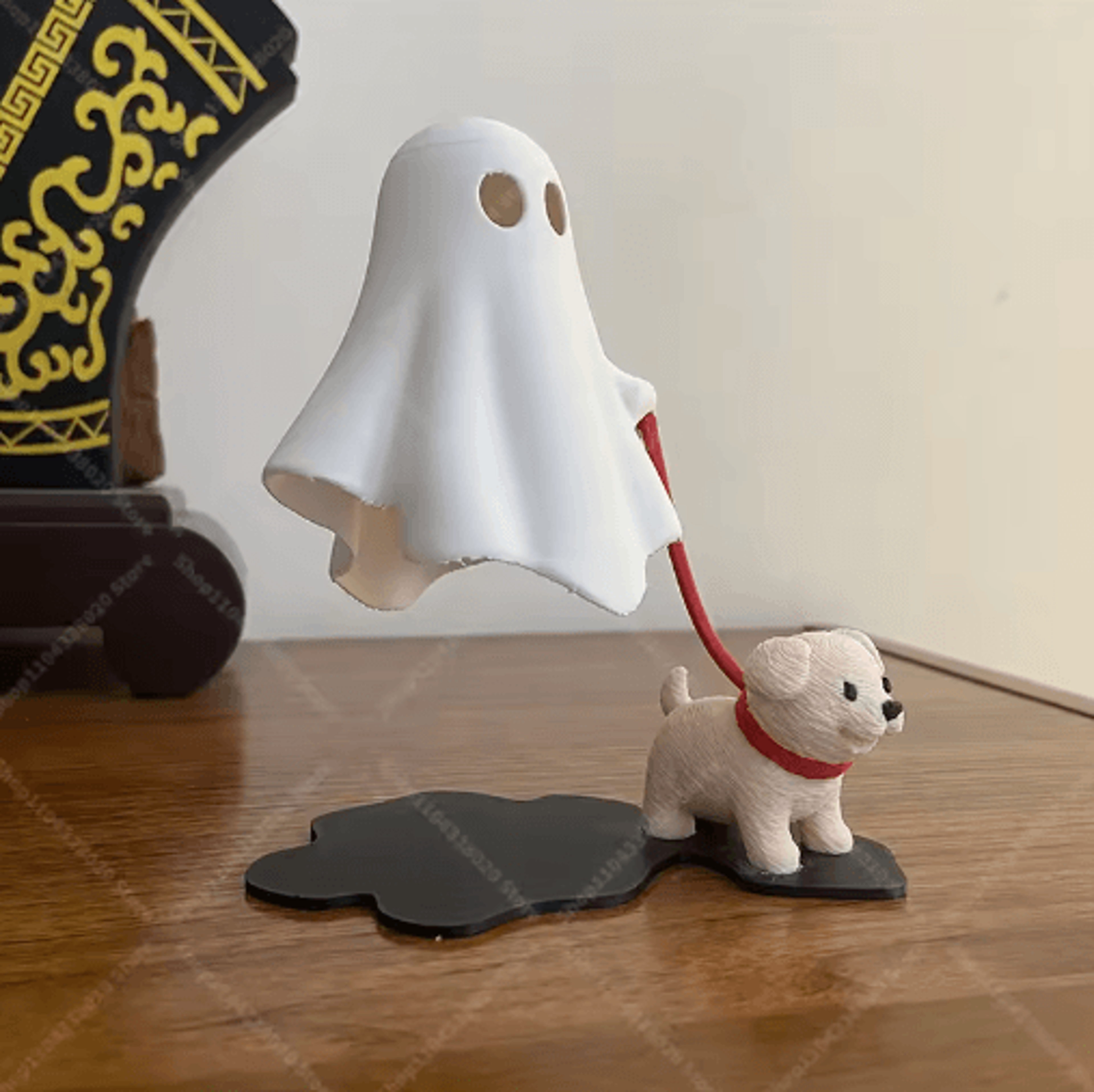 Cute Ghost  Dog LED Night Light  Warm Halloween Desk Lamp For Bedroom  Spooky Home Decor 3