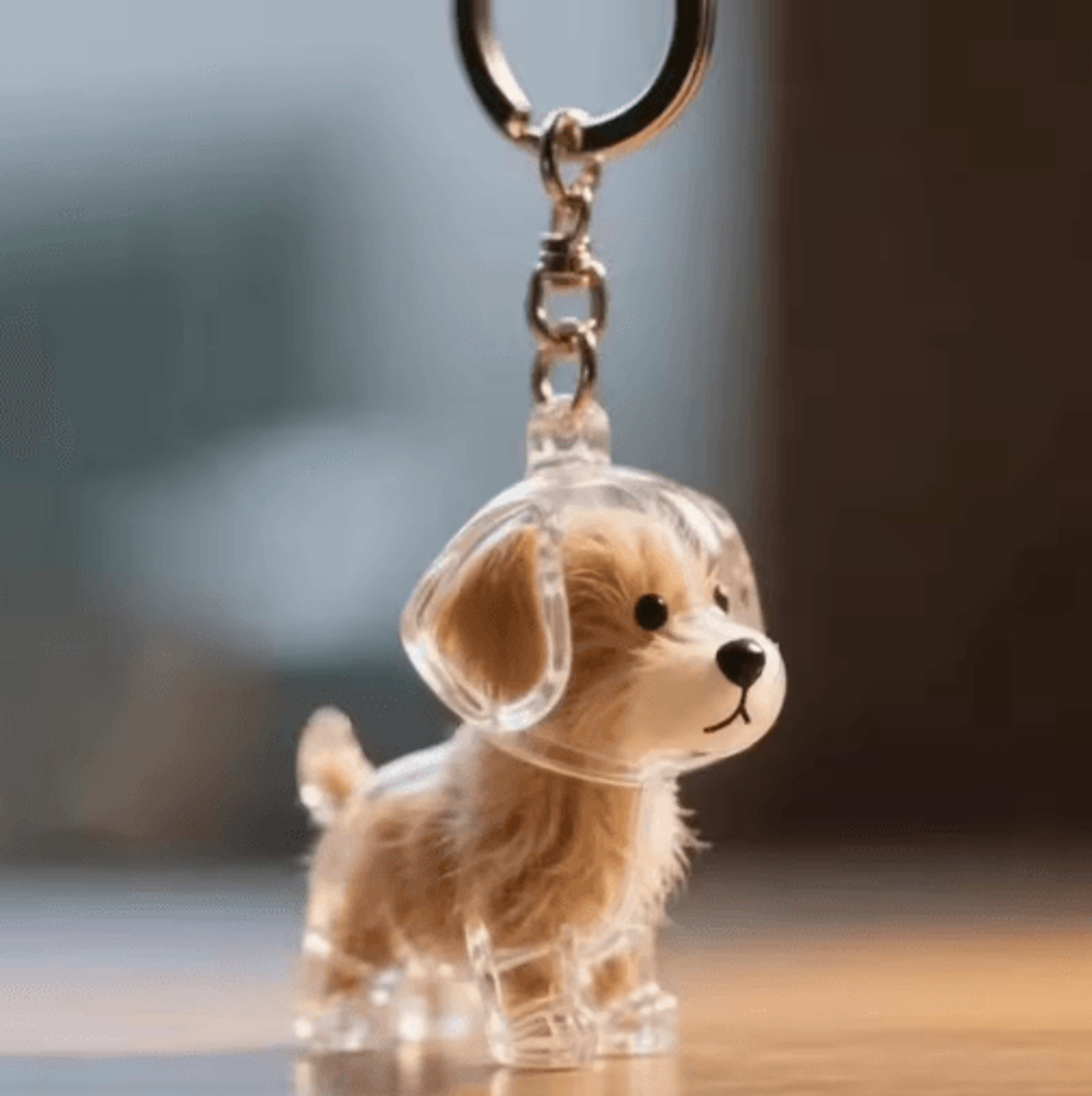 Pet Hair Memorial Keychain  Transparent Cat  Dog Fur Keepsake Storage Pendant For Pet Lovers 6
