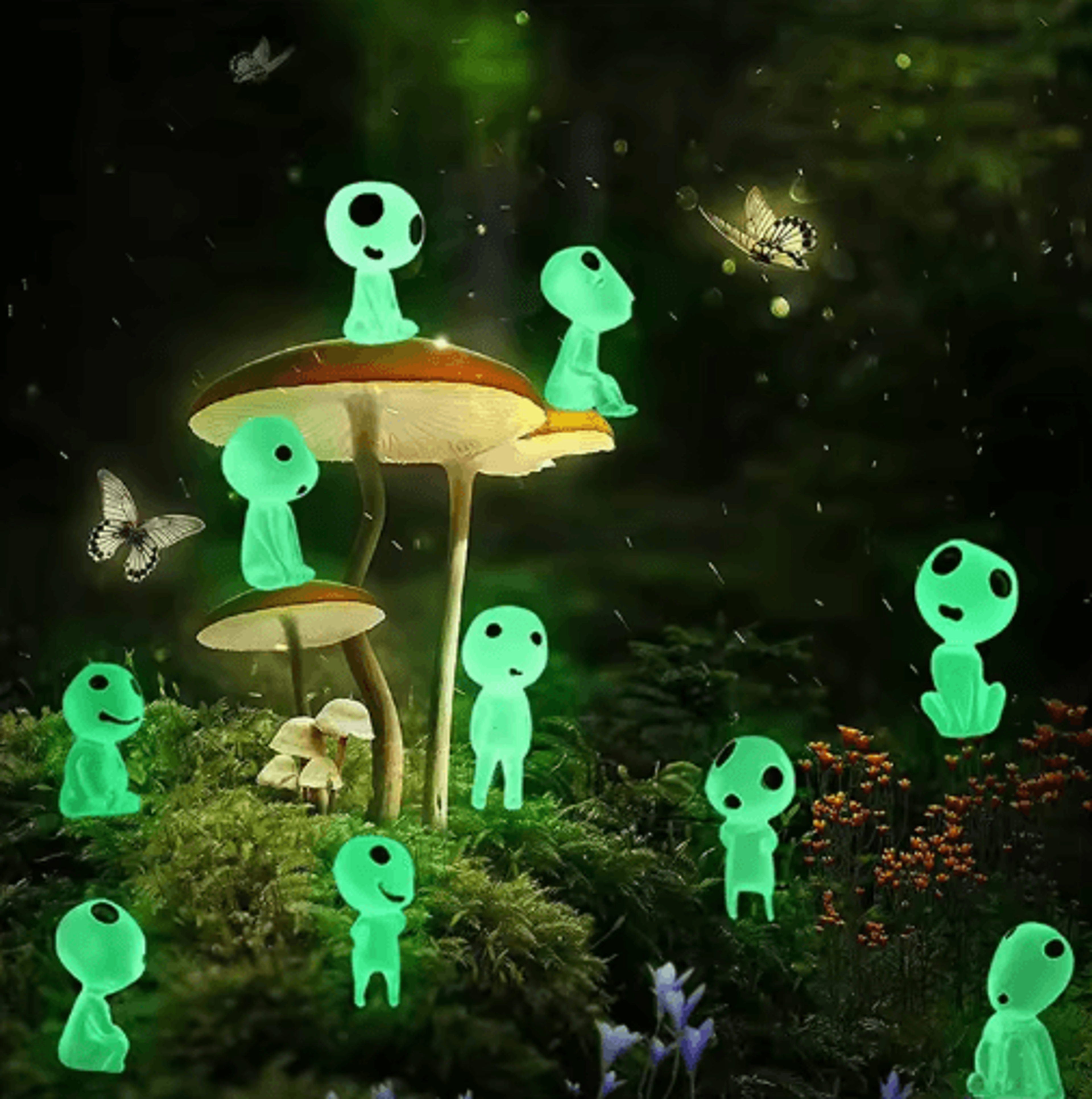 10Piece GlowintheDark Mini Ghost Figurines  Luminous Fairy Garden  Micro Landscape Decorations 5