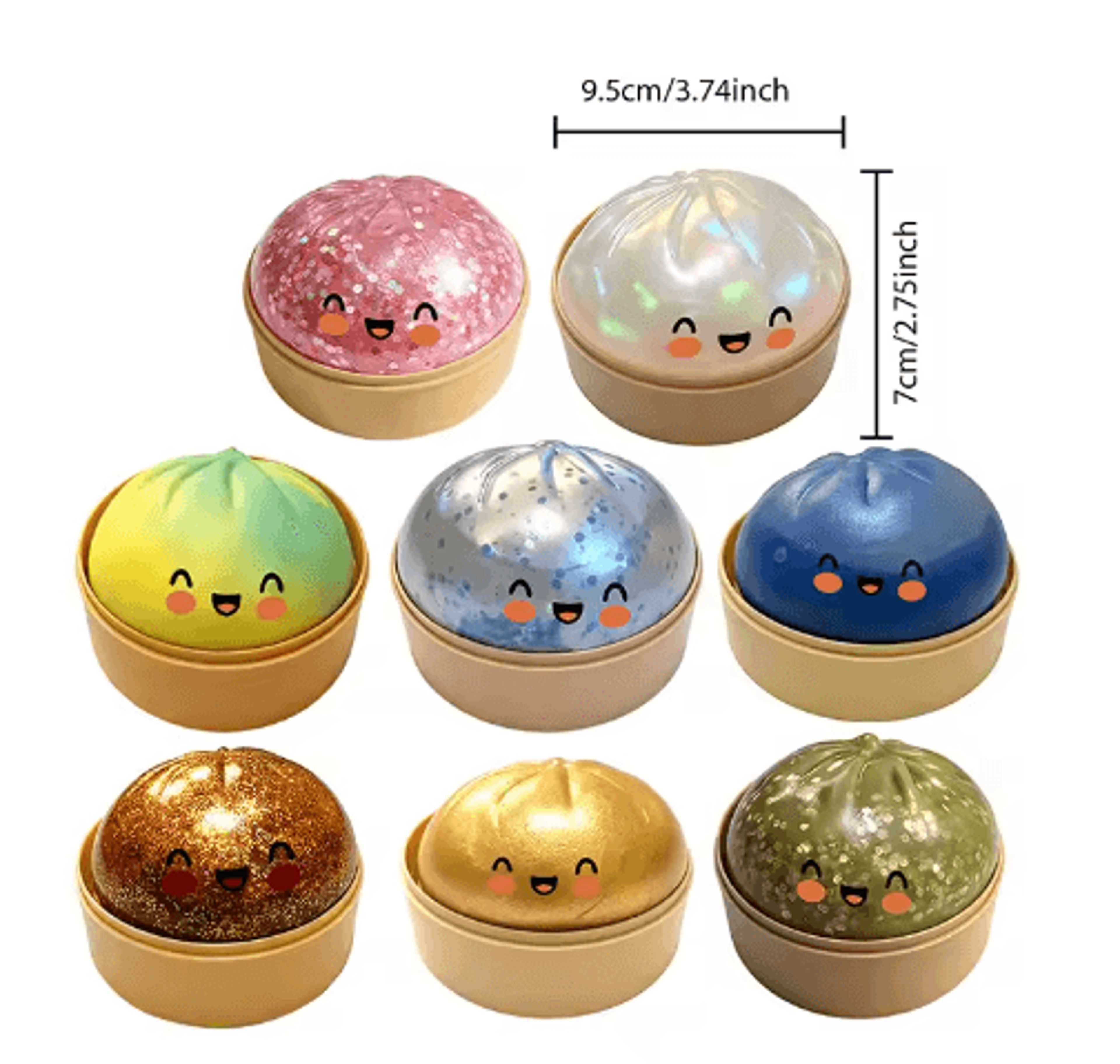 Flashing Dumpling Squishy Toy  Soft SlowRebound LightUp Sensory Squeeze Ball For Kids  Adults 2