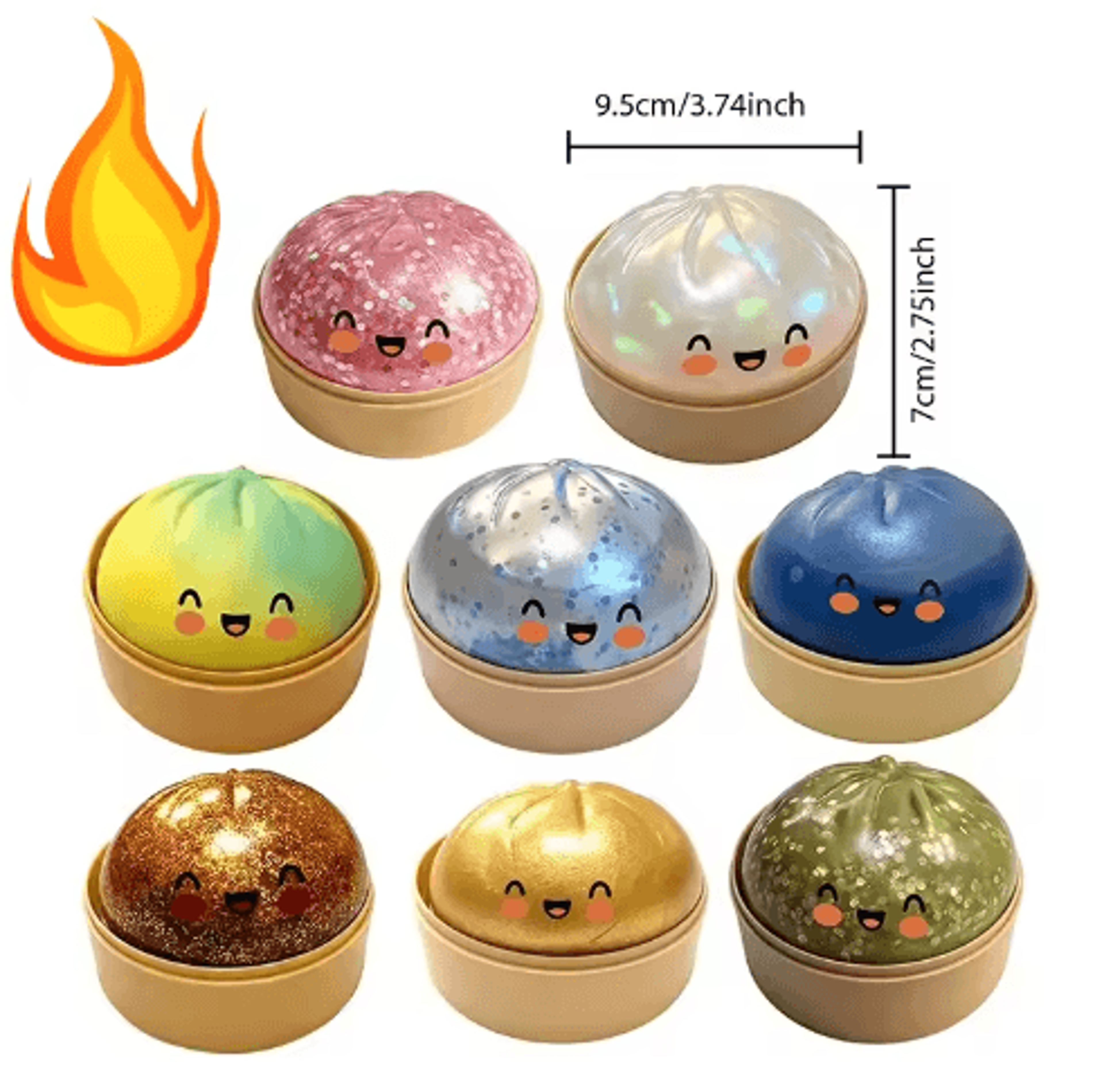 Flashing Dumpling Squishy Toy  Soft SlowRebound LightUp Sensory Squeeze Ball For Kids  Adults 0