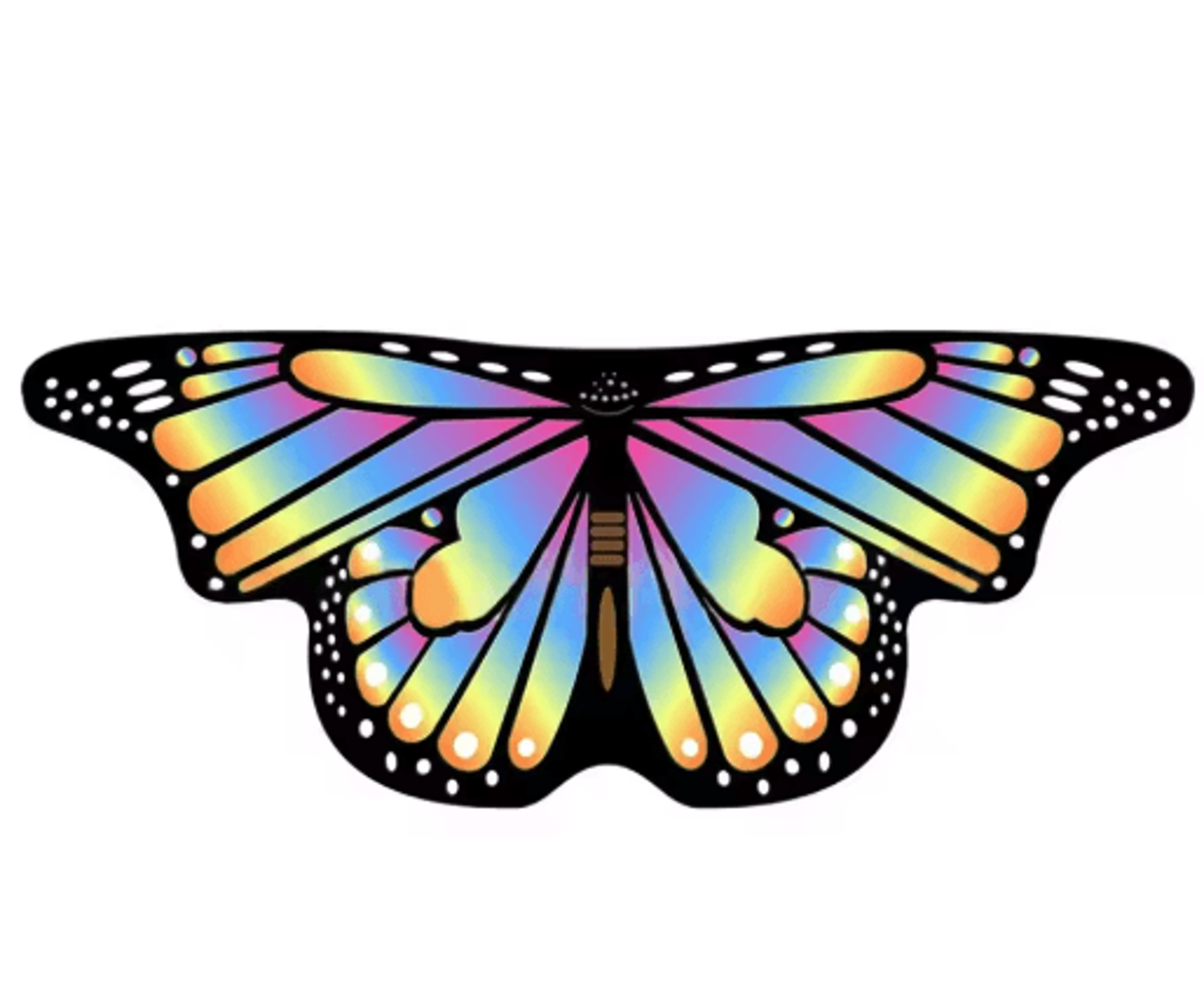 Colorful Butterfly Wings Cape For Kids  Girls Fairy Pixie Shawl Cloak Costume For DressUp  Parties 1