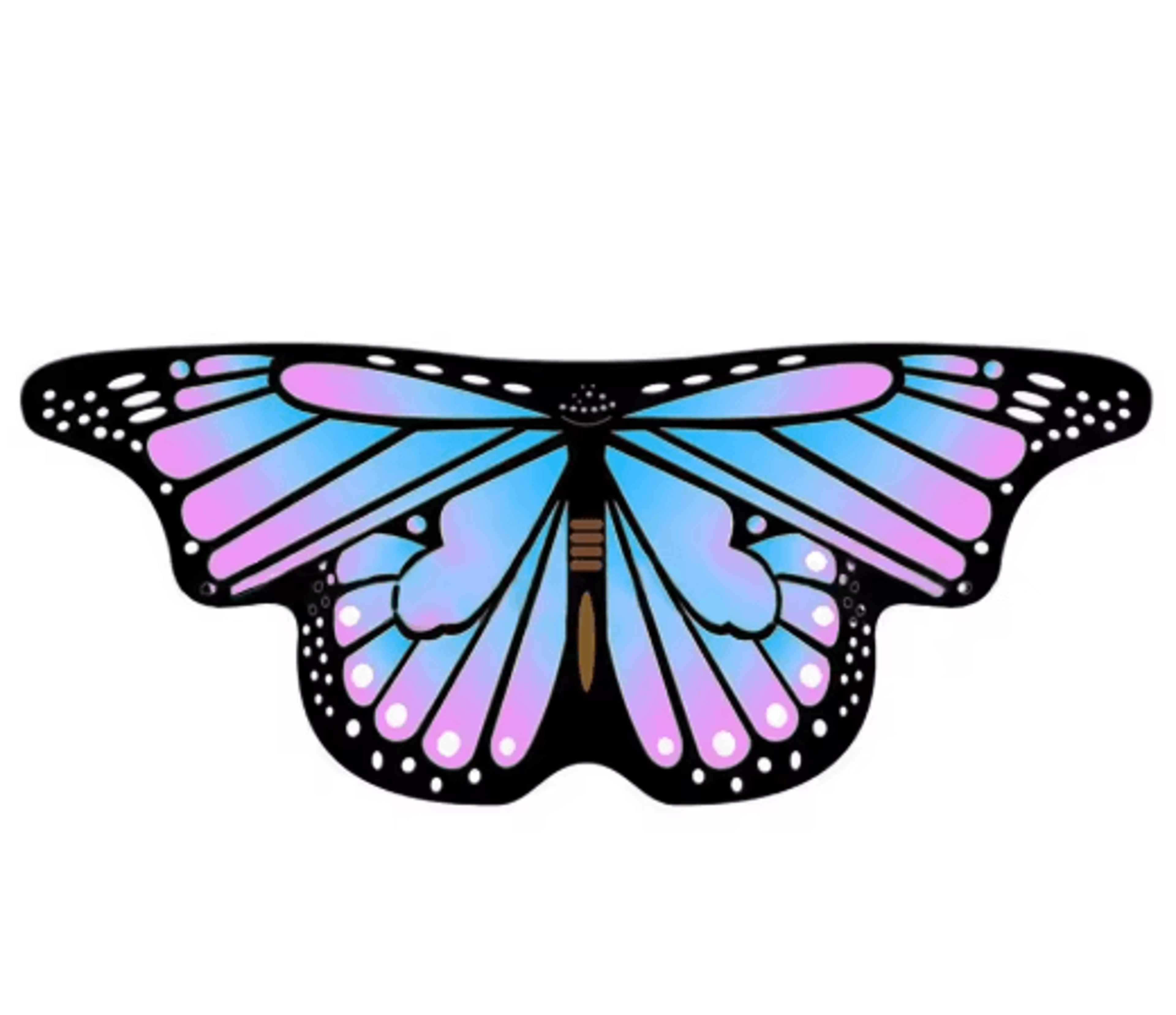 Colorful Butterfly Wings Cape For Kids  Girls Fairy Pixie Shawl Cloak Costume For DressUp  Parties 2