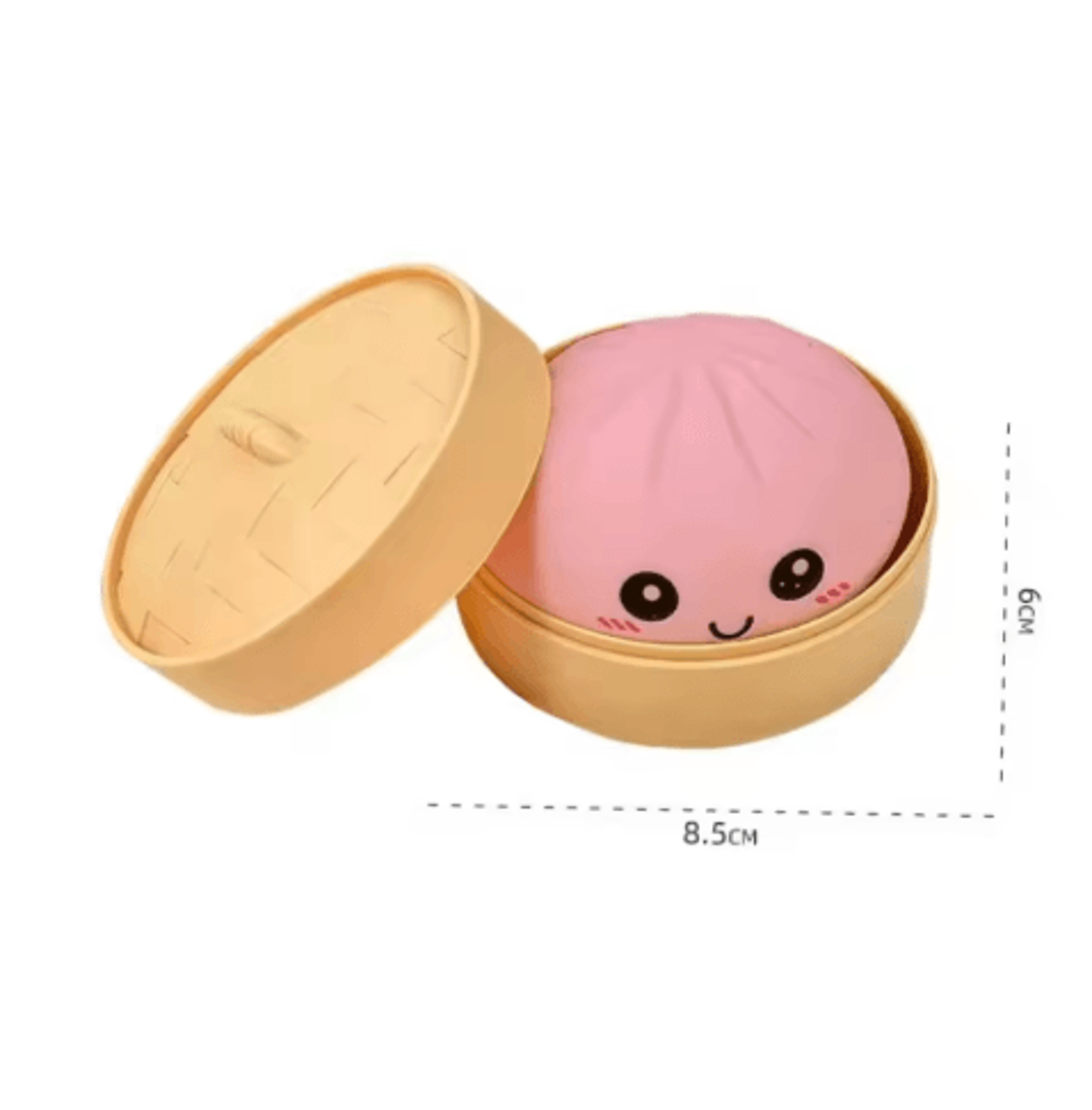 Dumpling Squishy Toy With Bamboo Steamer Box  Soft Rebound Sensory Squeeze Ball  Cute Food Gift 1