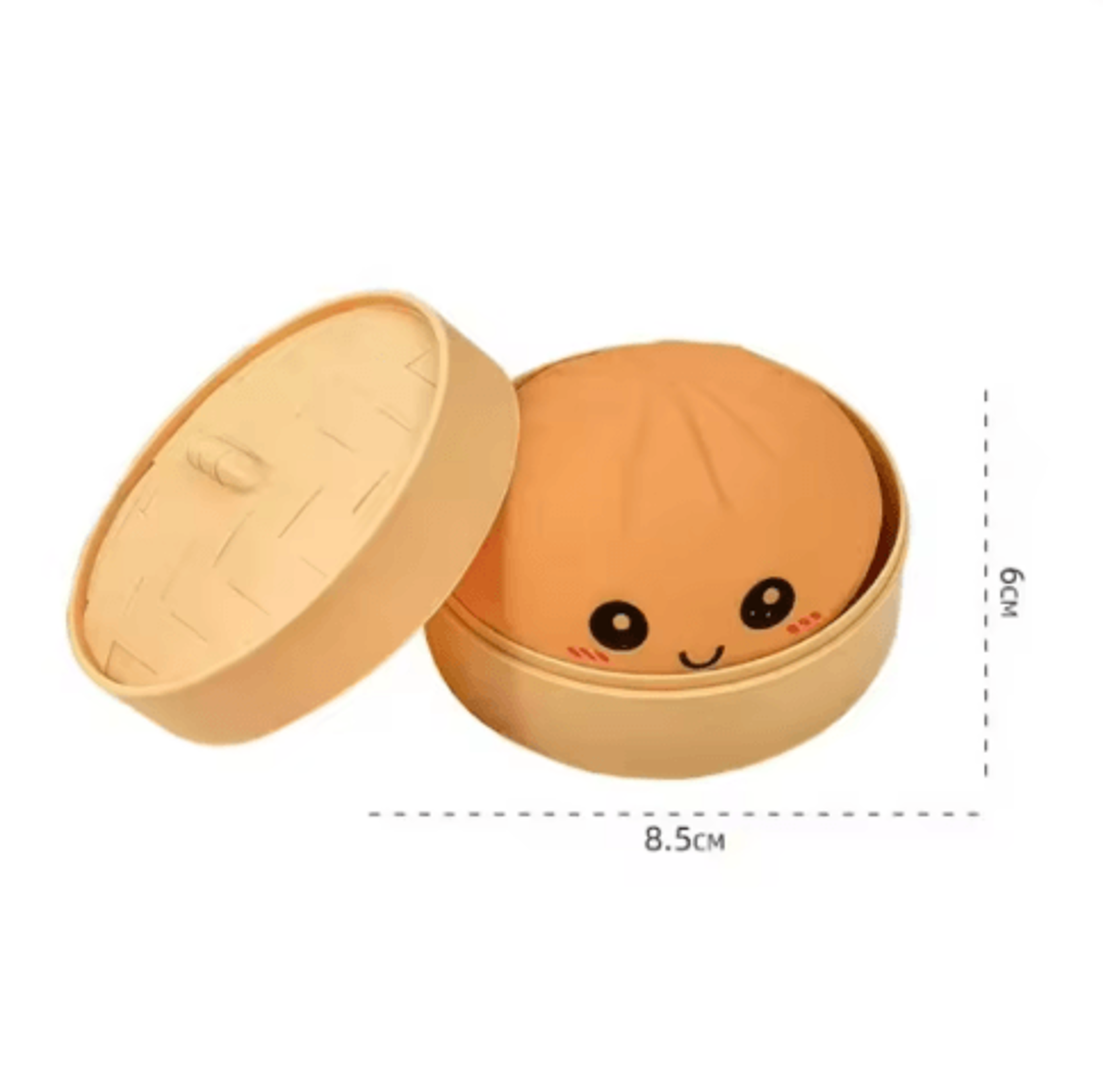 Dumpling Squishy Toy With Bamboo Steamer Box  Soft Rebound Sensory Squeeze Ball  Cute Food Gift 5