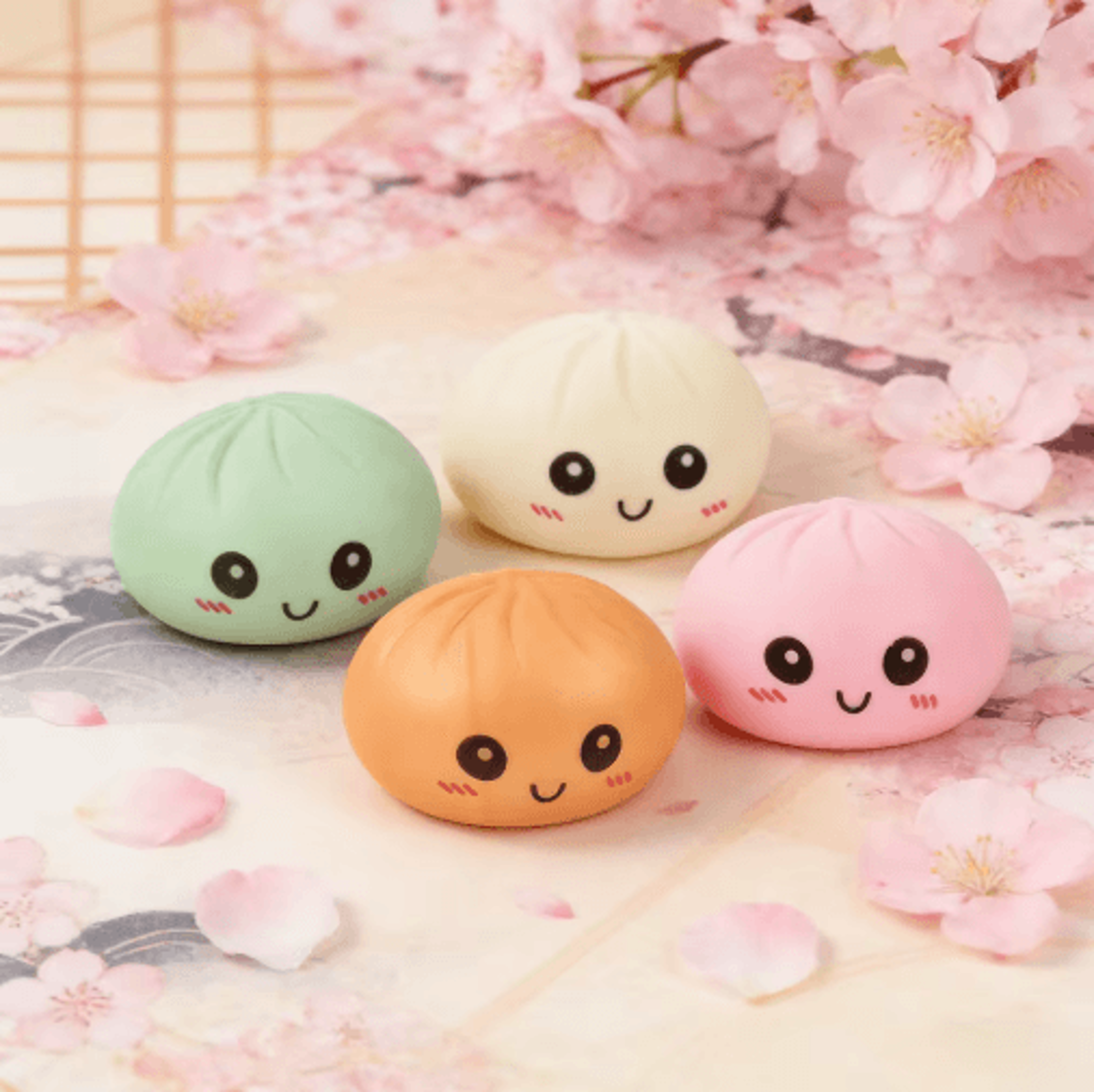 Dumpling Squishy Toy With Bamboo Steamer Box  Soft Rebound Sensory Squeeze Ball  Cute Food Gift 19