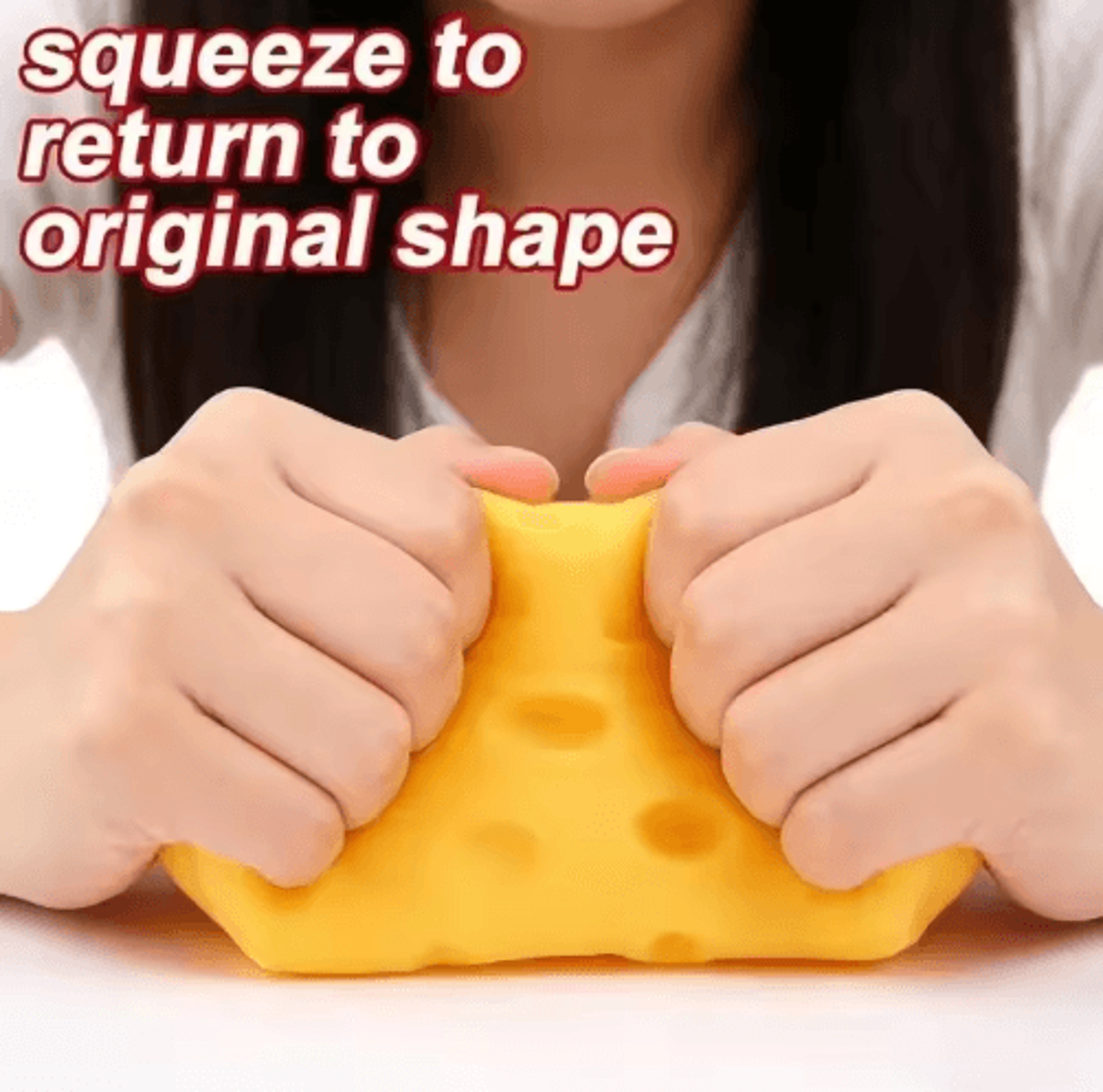 5cm Cheese Squishy Fidget Toy  Soft SlowRebound Shapeable Squeeze Ball  Funny Adult Gift 6