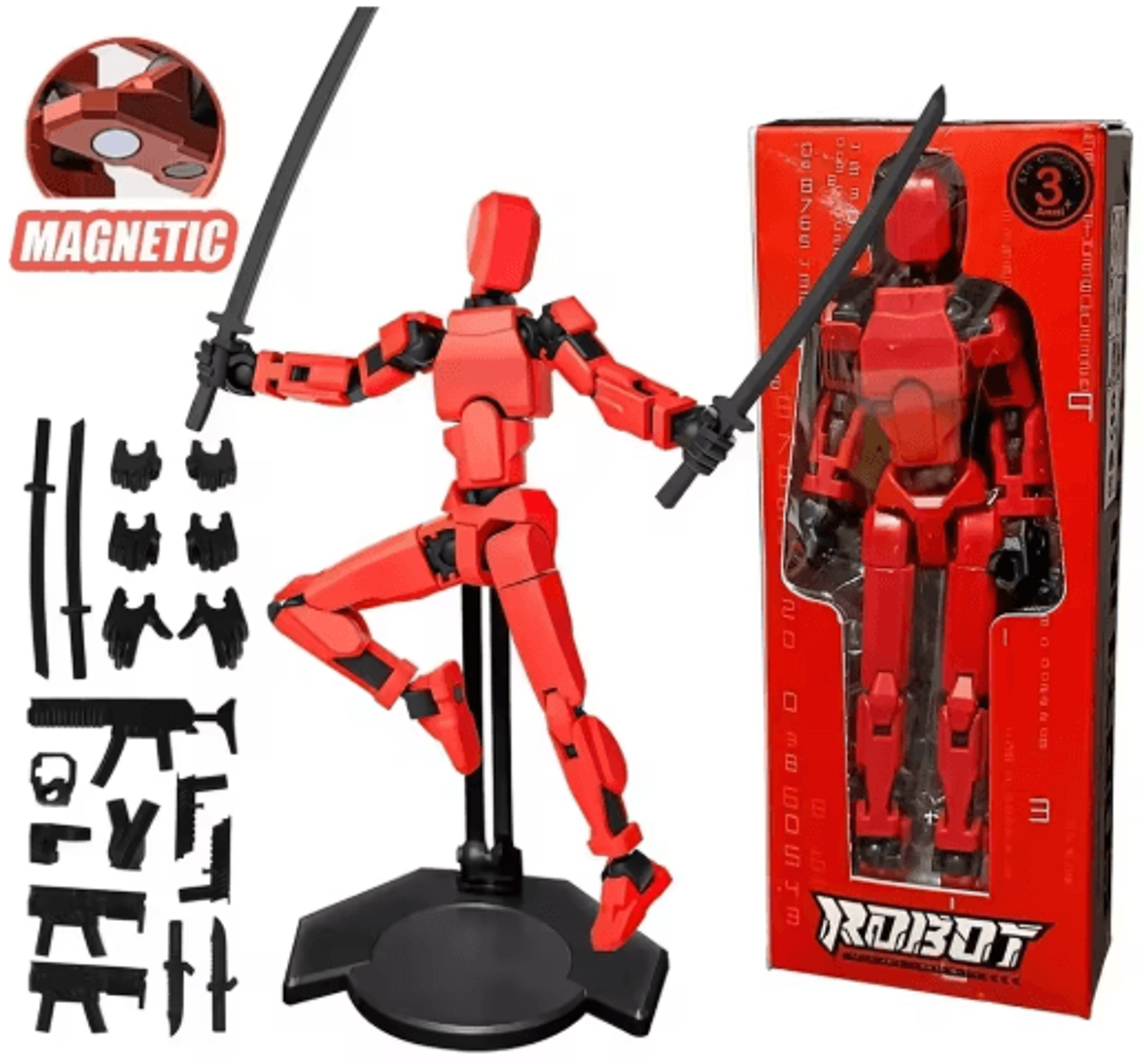 T13 Articulated Robot Action Figure  13Joint Movable Dummy With Display Holder 3