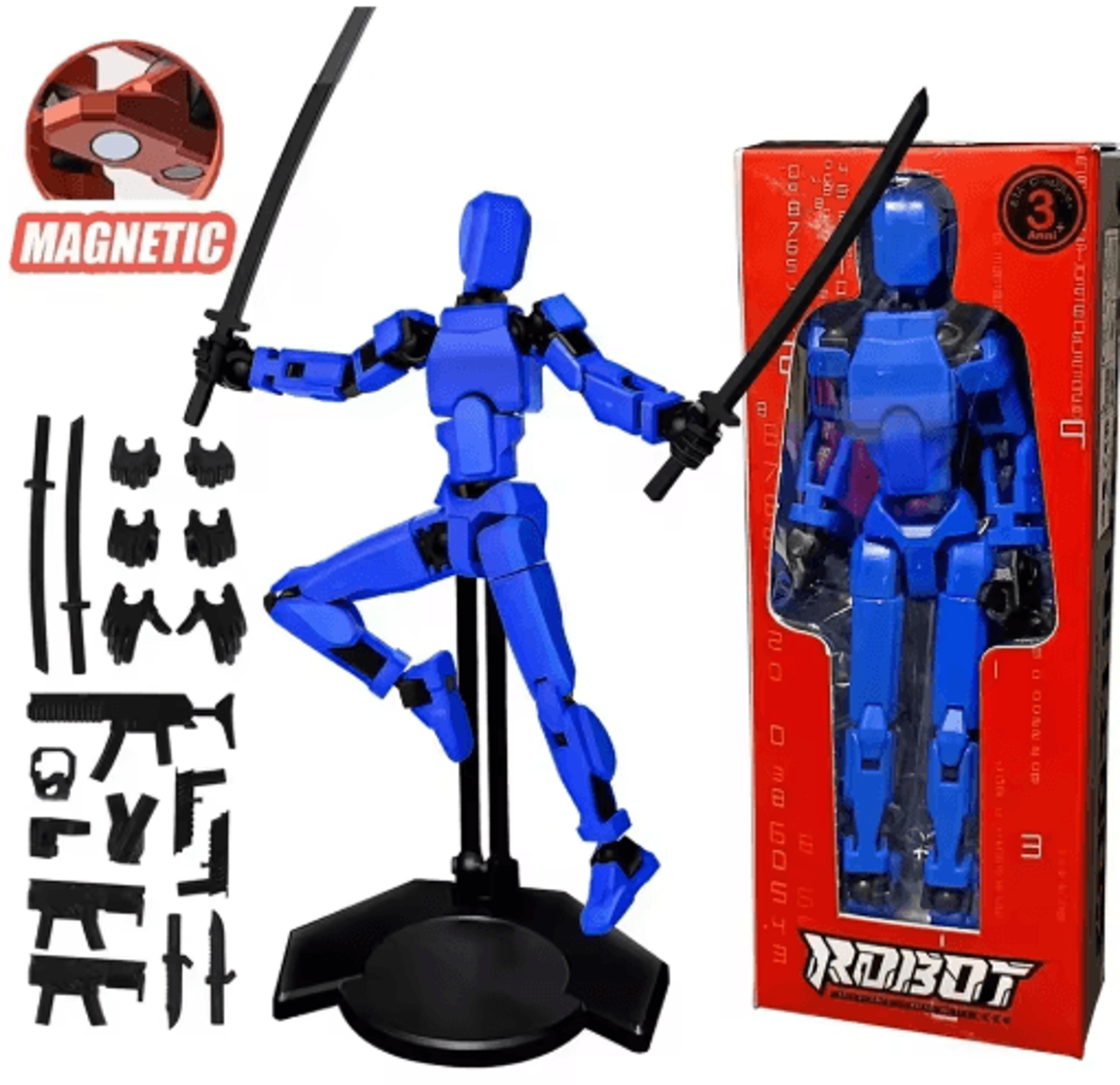 T13 Articulated Robot Action Figure  13Joint Movable Dummy With Display Holder 6