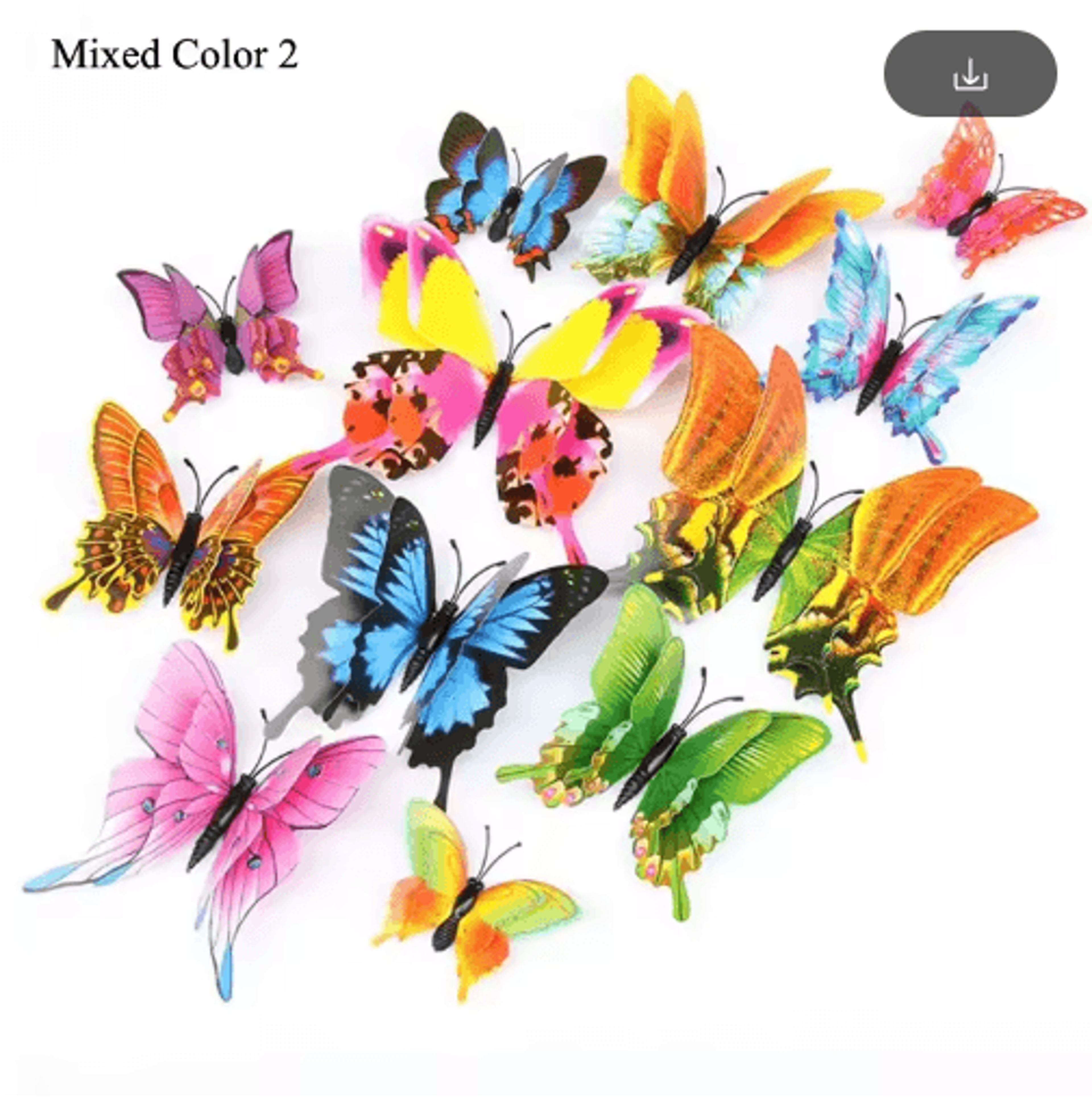 12Piece 3D Butterfly Wall Stickers  DoubleLayer Decorative Butterflies With Magnet For Home  Weddin 10