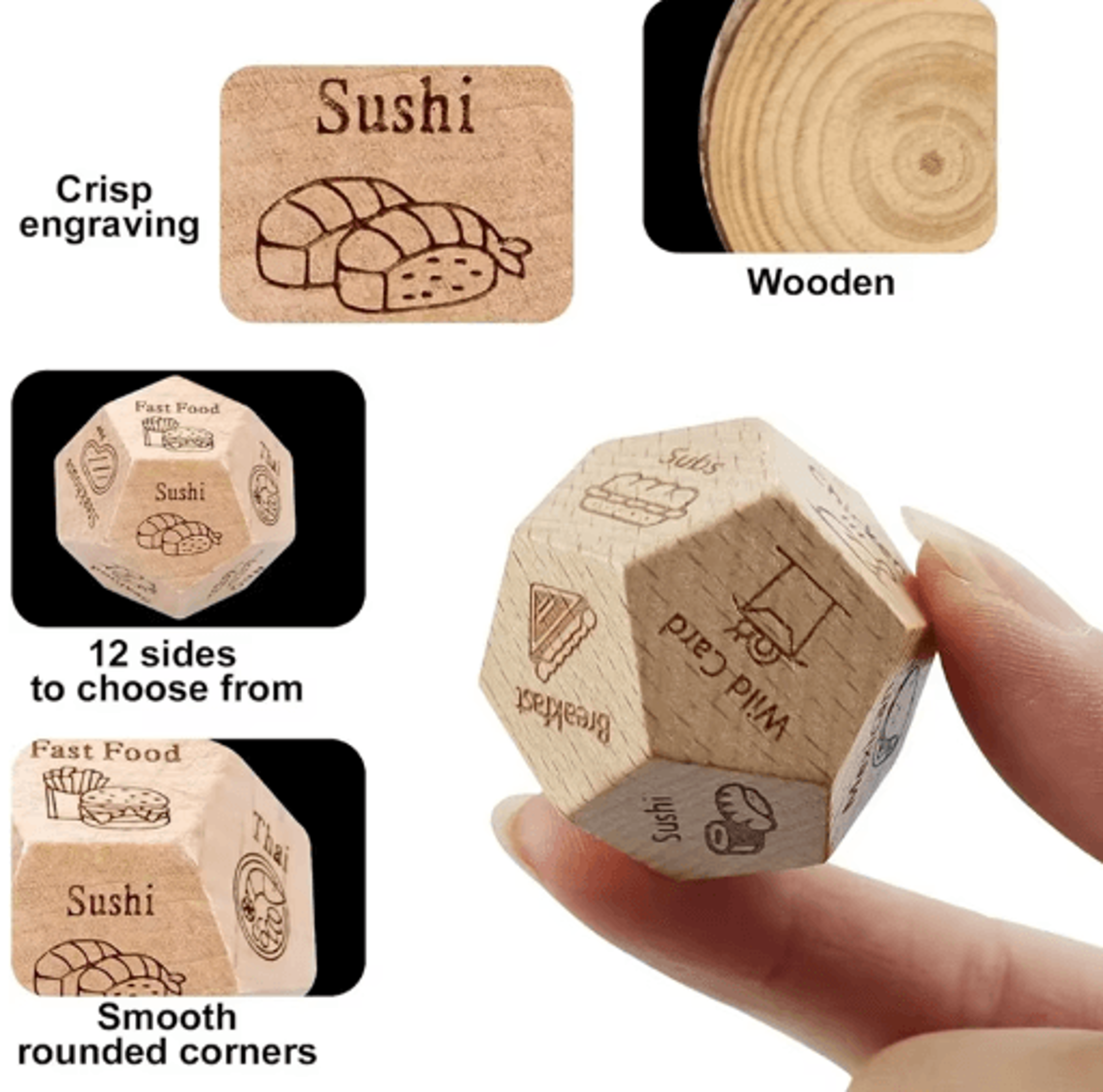 Food Decision Dice For Couples  Fun Date Night Gift For Him  Her 10