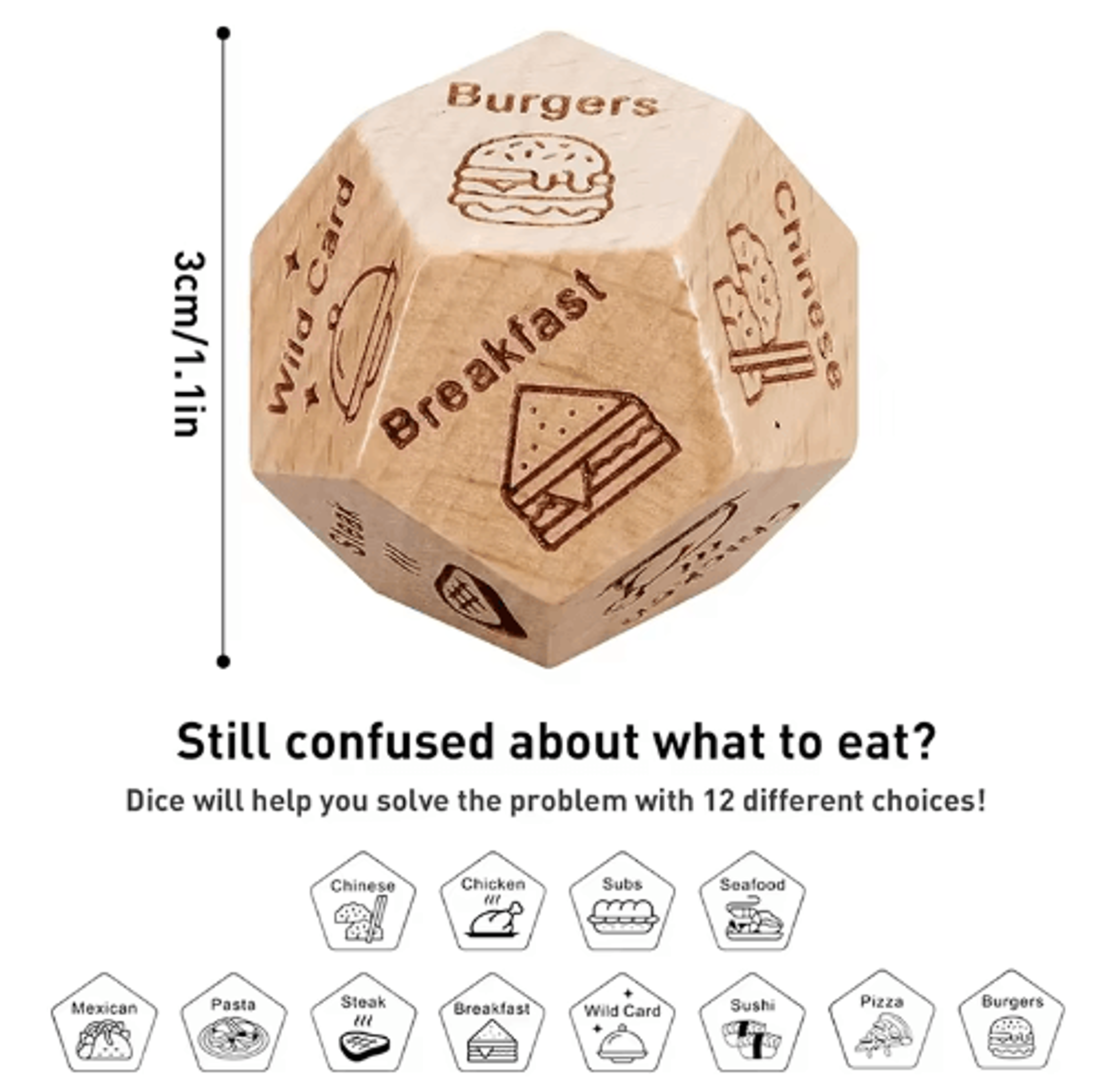 Food Decision Dice For Couples  Fun Date Night Gift For Him  Her 8