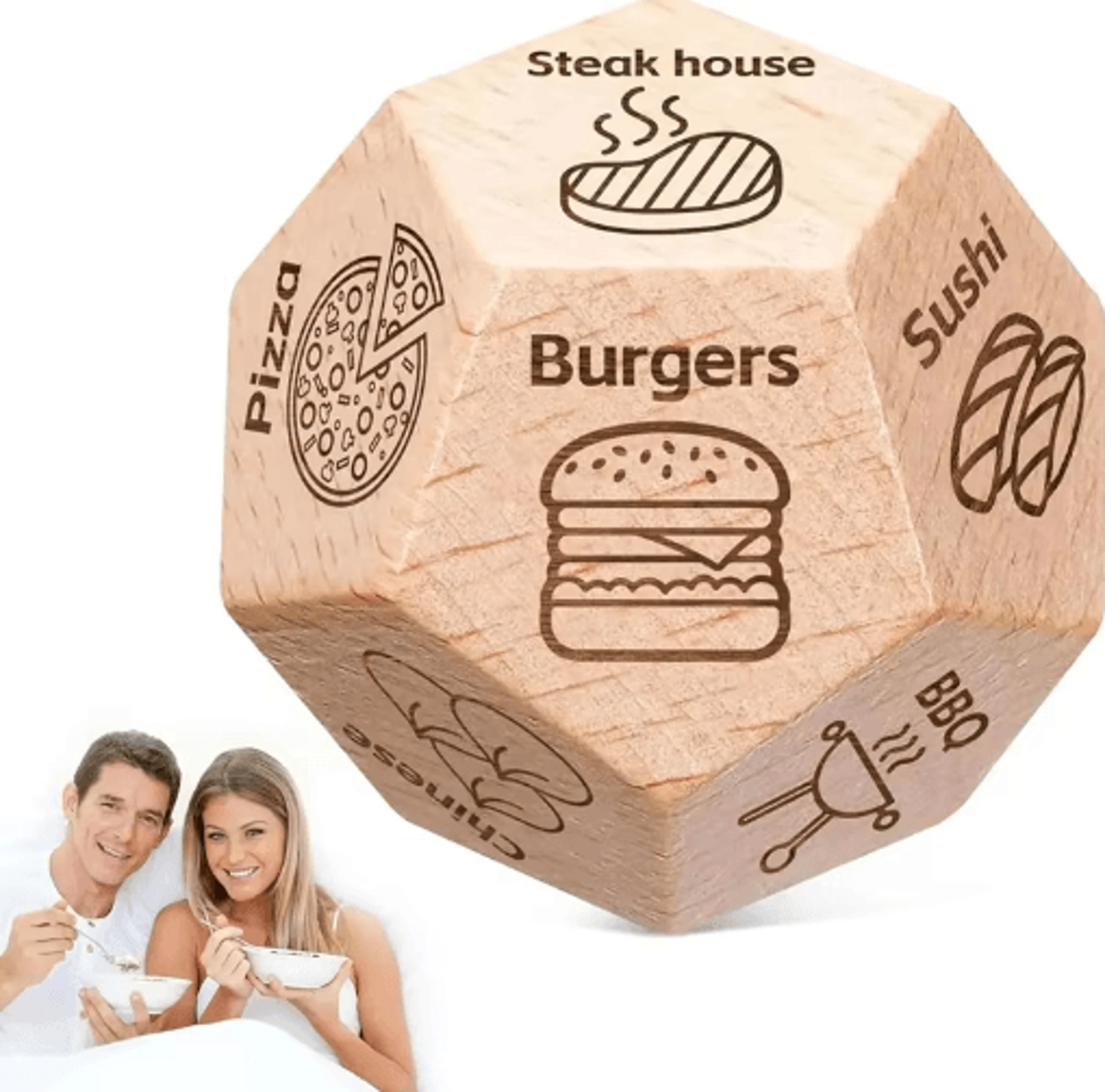 food decision dice for couples – fun date night gift for him & her