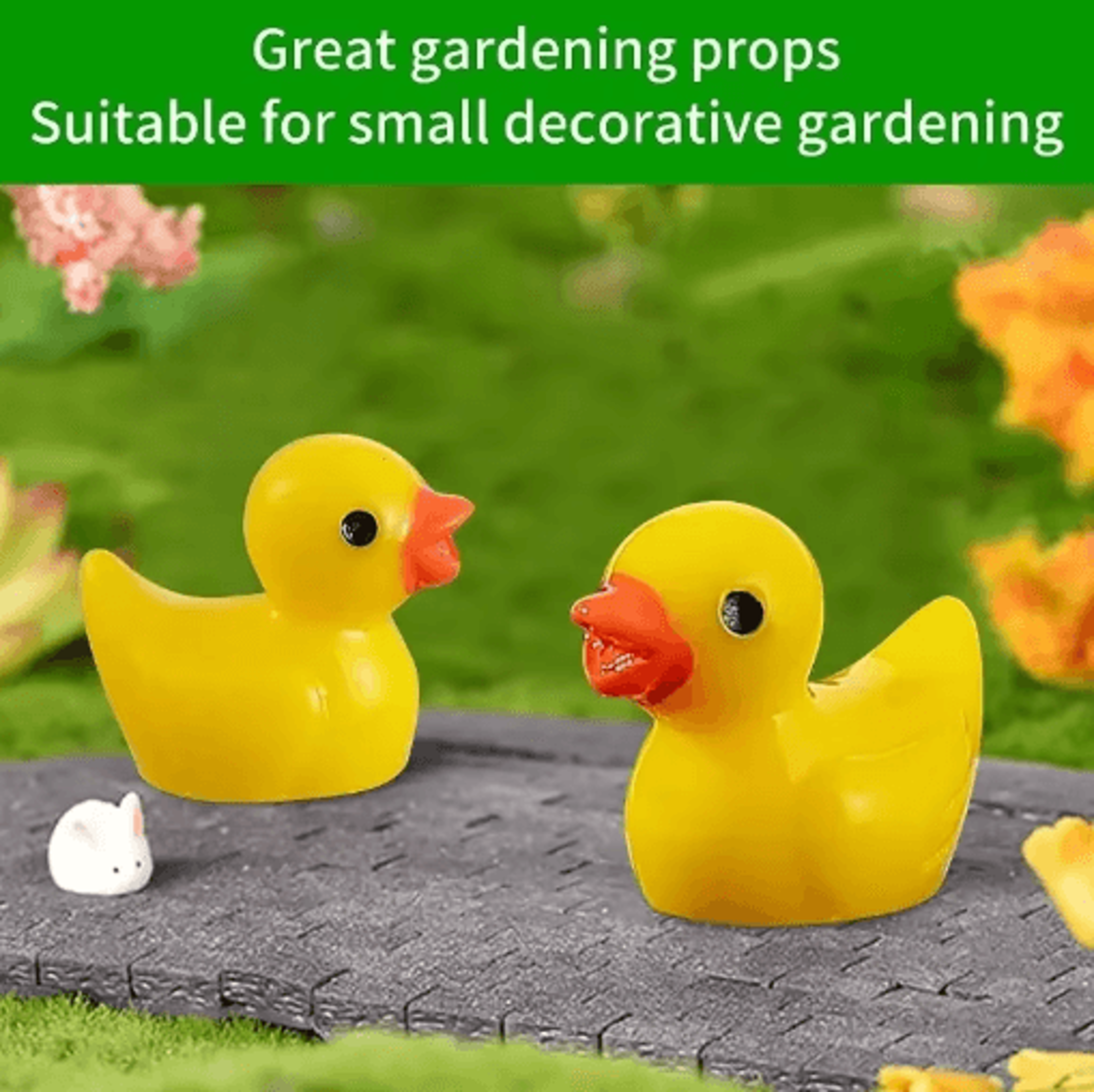 200PCS Mini Resin Ducks  Tiny Yellow Duck Figures For Fairy Gardens  Crafts 6
