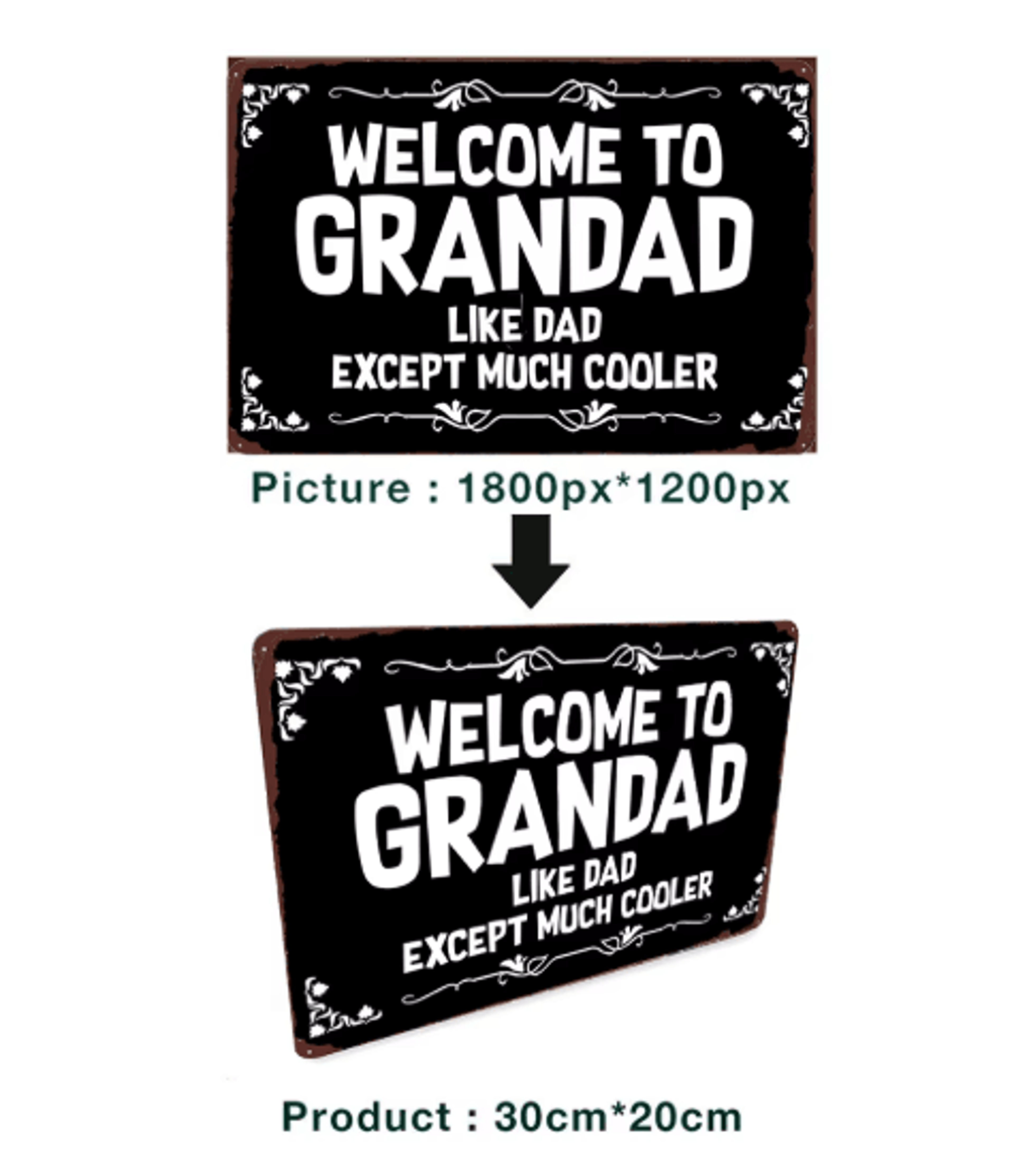 Custom Metal Tin Sign  Personalized Retro Wall Plaque 30x20CM  30x15CM 3