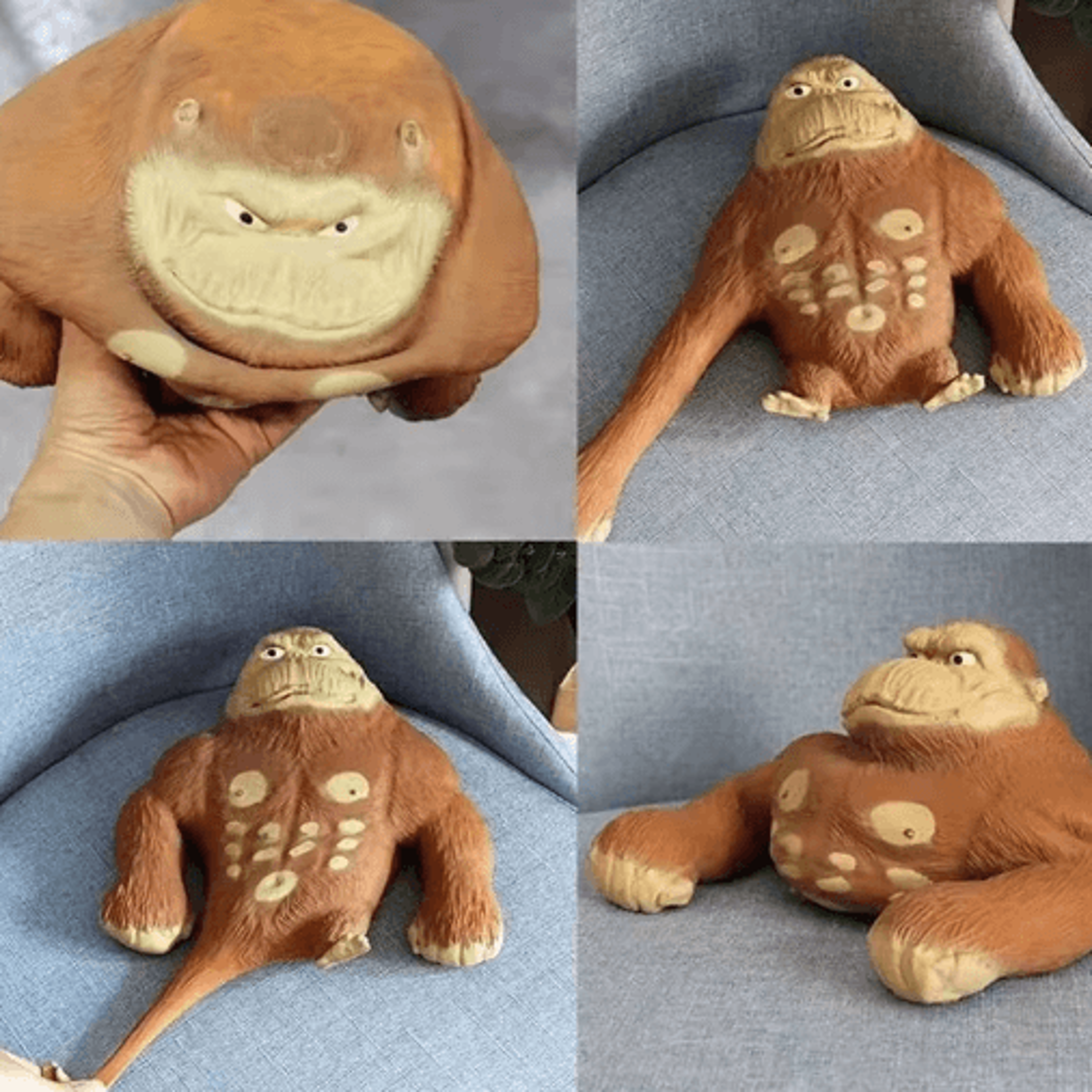 Stretchable Gorilla Squeeze Toy  Funny Monkey Figurine  Desk Decor 4