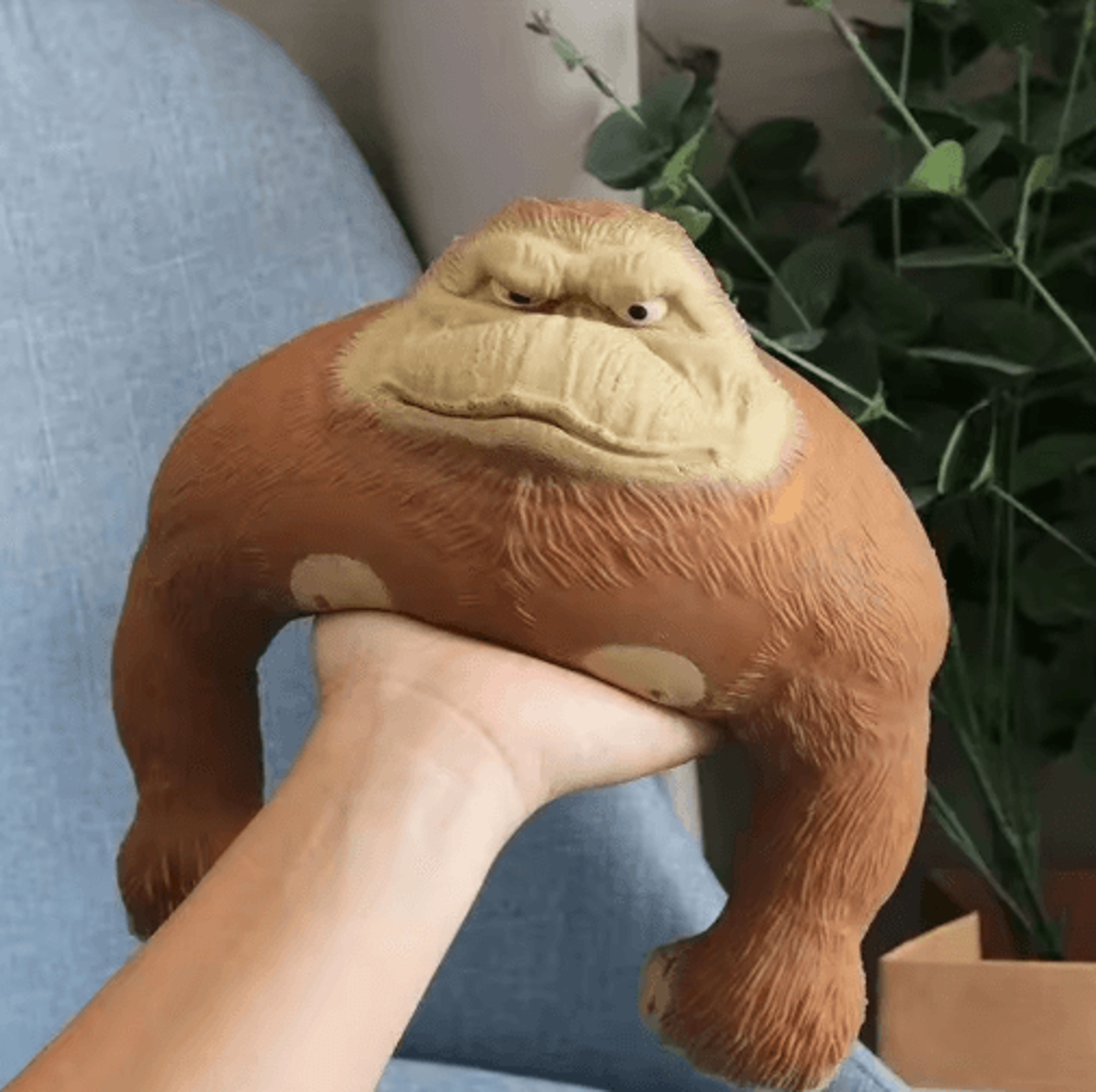 Stretchable Gorilla Squeeze Toy  Funny Monkey Figurine  Desk Decor 5