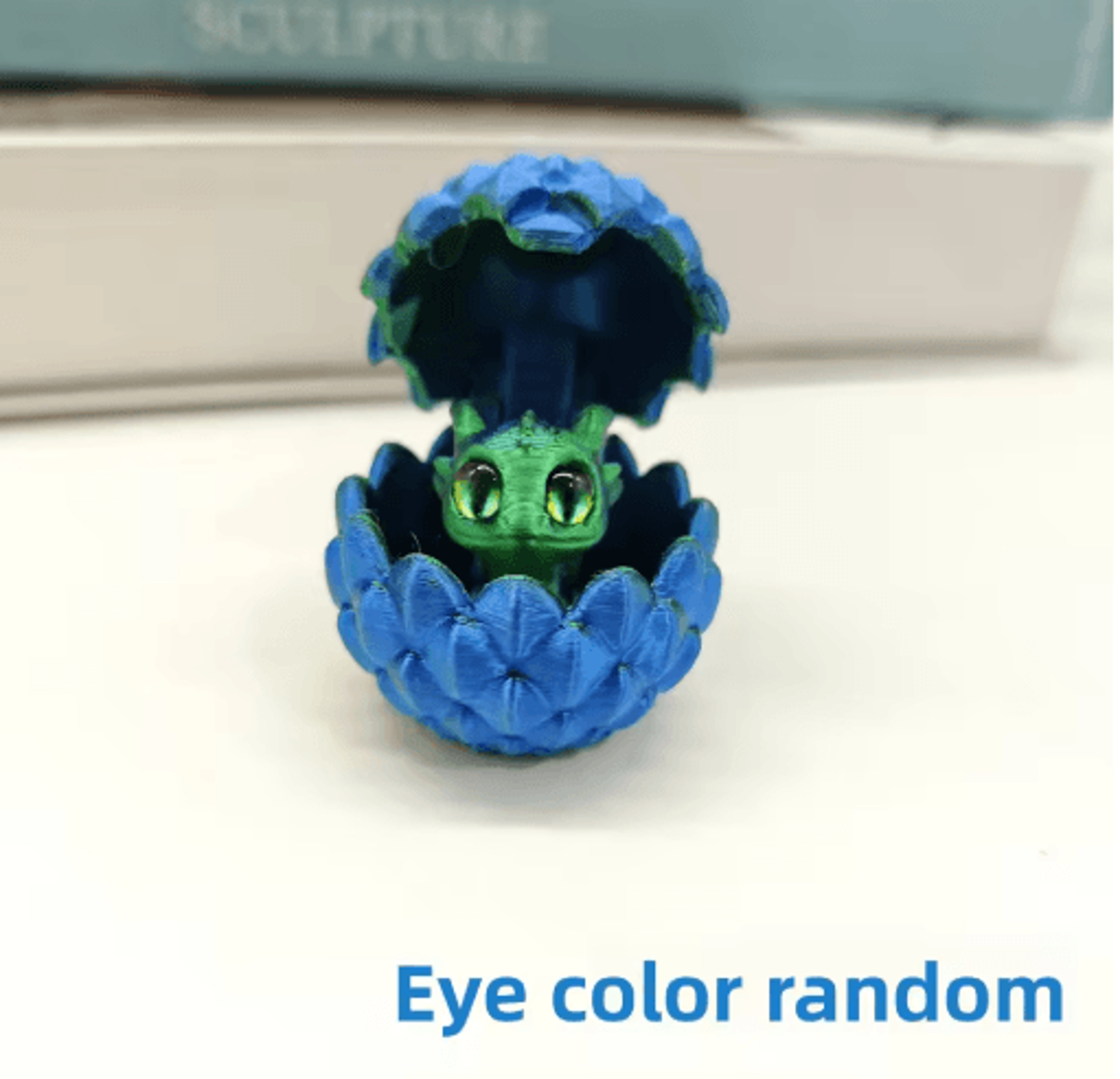 3D Printed Hatching Dragon Egg  Mini Articulated Dragon Desk Figurine 10