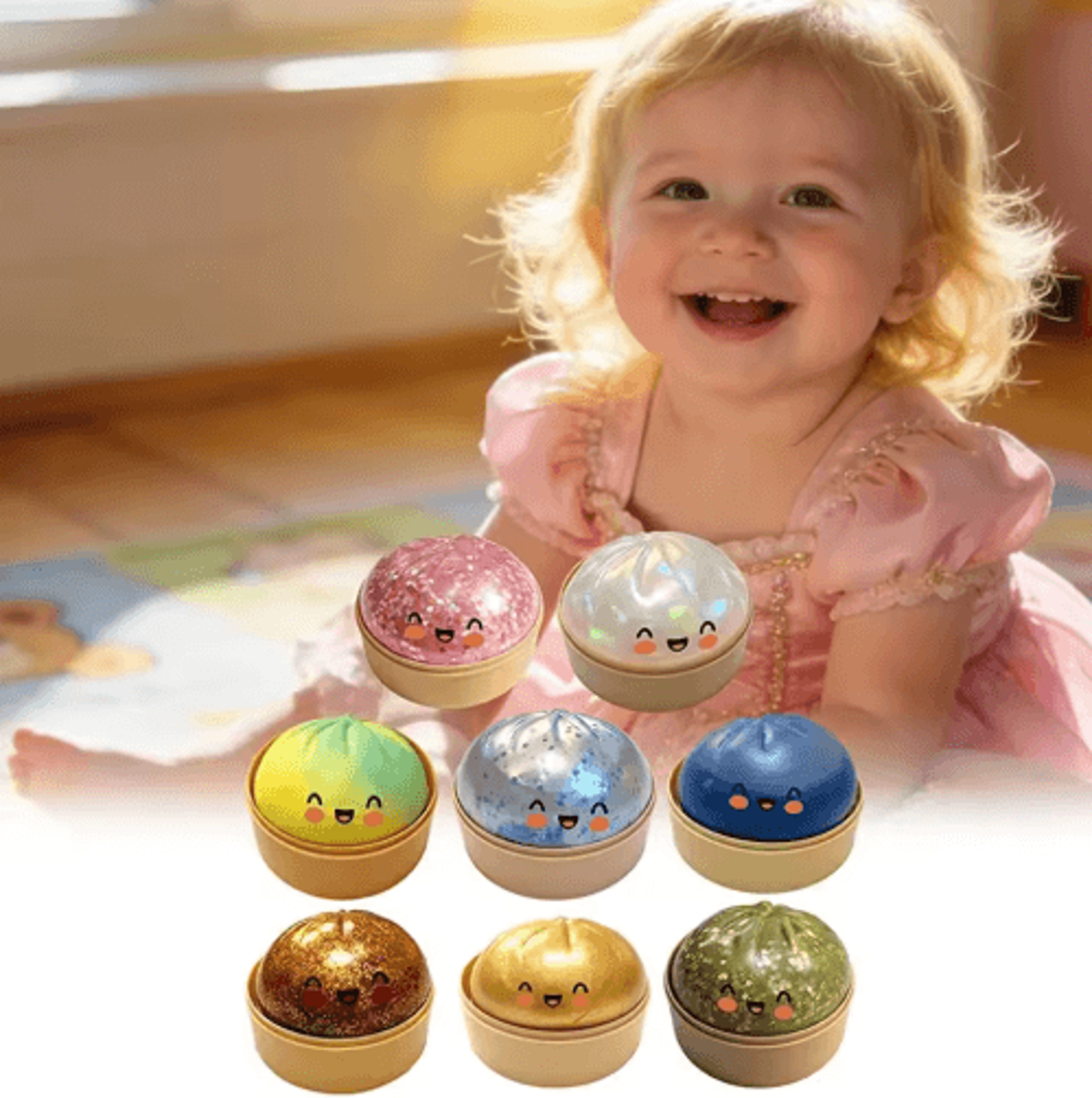 Simulation Dumpling Squishy Toy  Slow Rebound Stress Relief Fidget 22