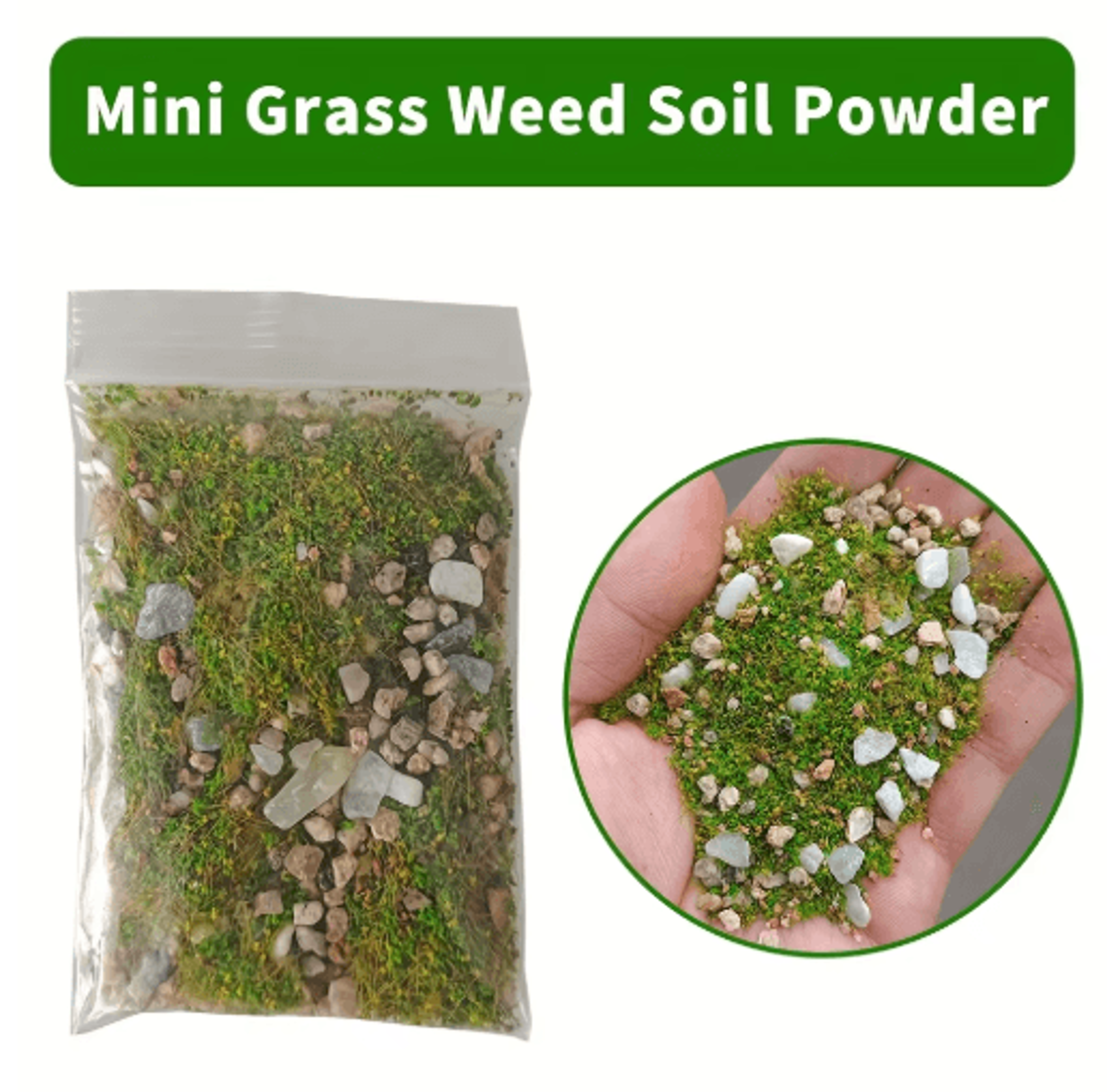 30g Diorama Grass Powder With Stone Mix For Realistic Miniature Scenery 3