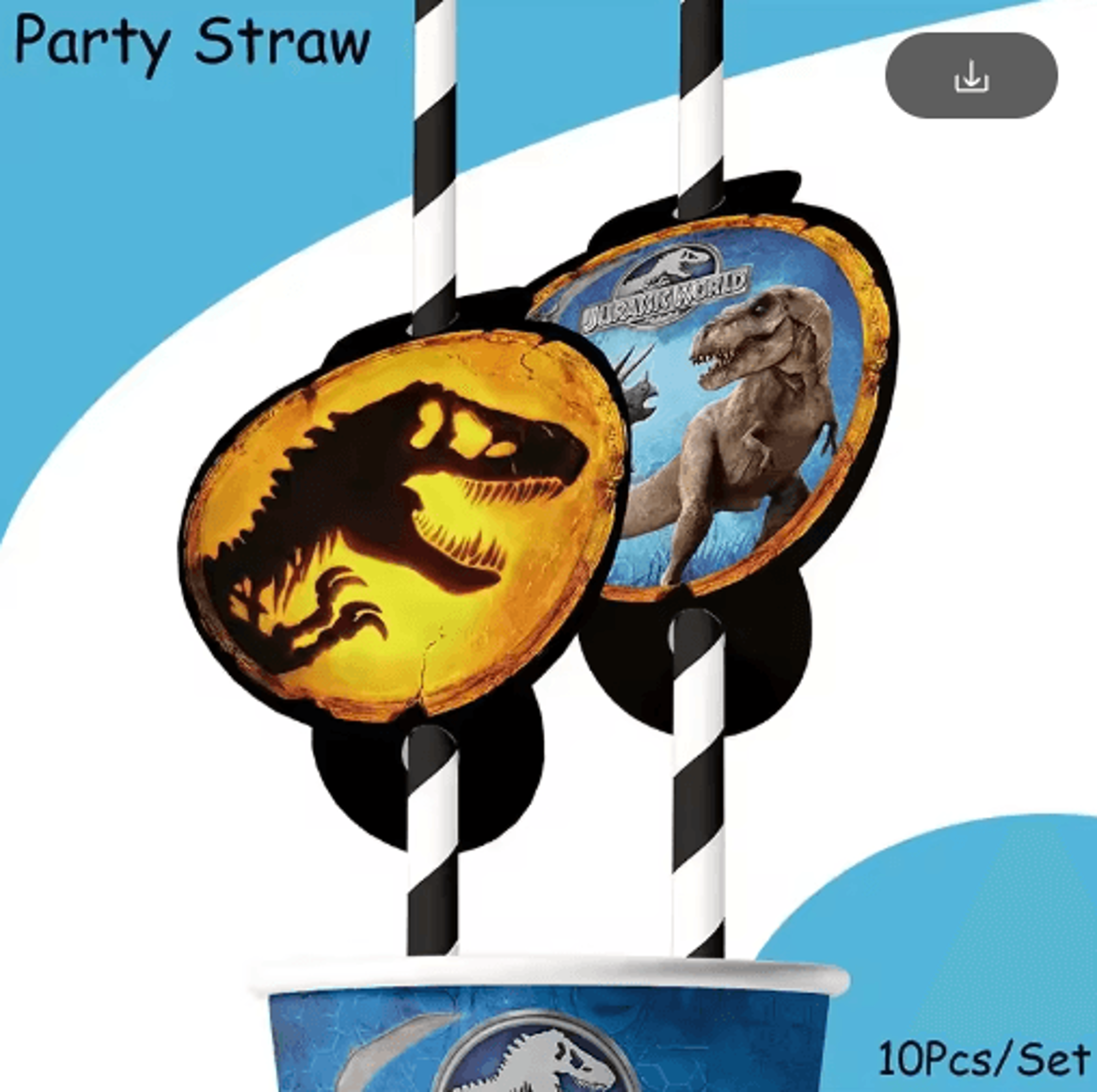 Jurassic Dinosaur Party Tableware Set With Plates Cups And Napkins 13