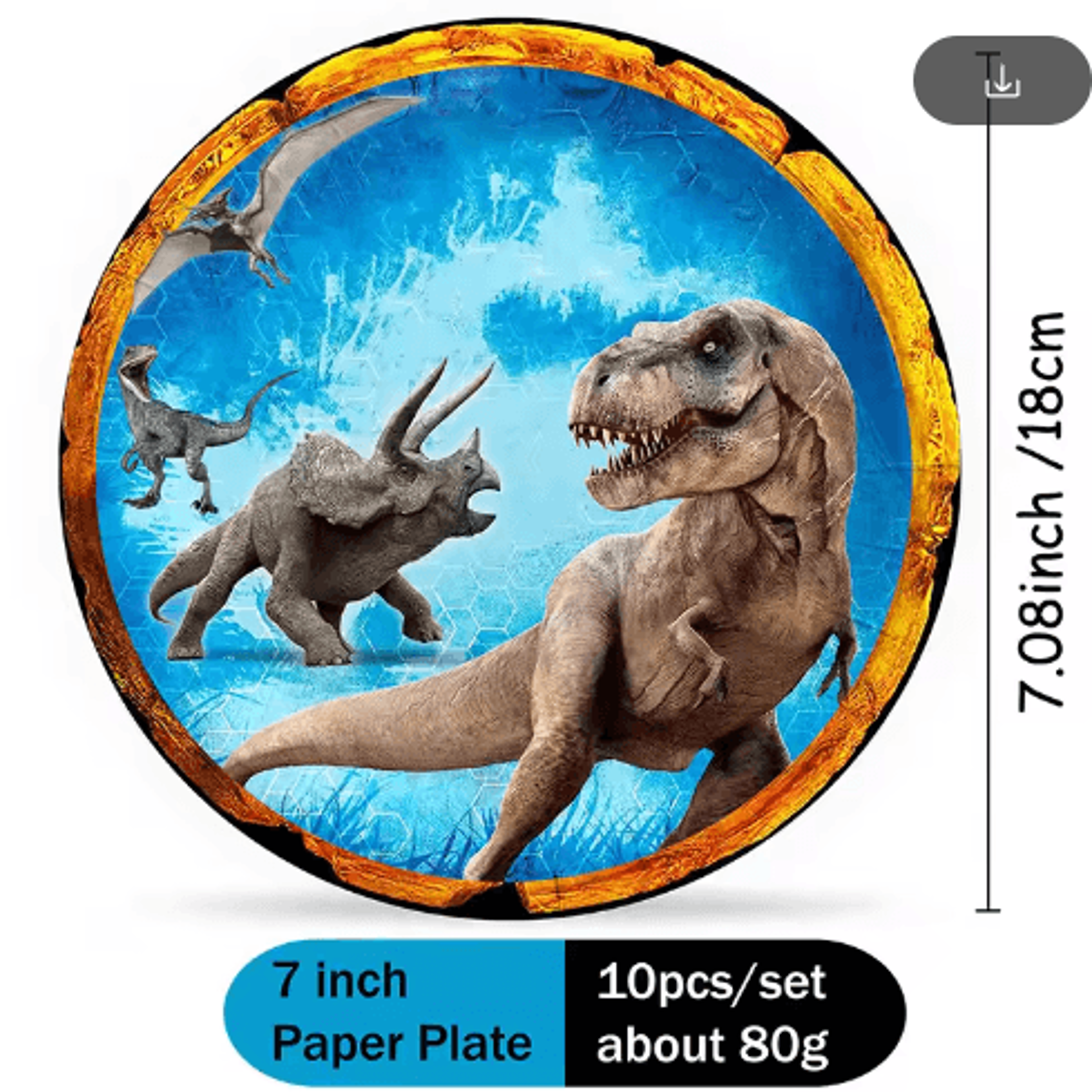 Jurassic Dinosaur Birthday Party Supplies Set With Tableware Balloons And Backdrop 21