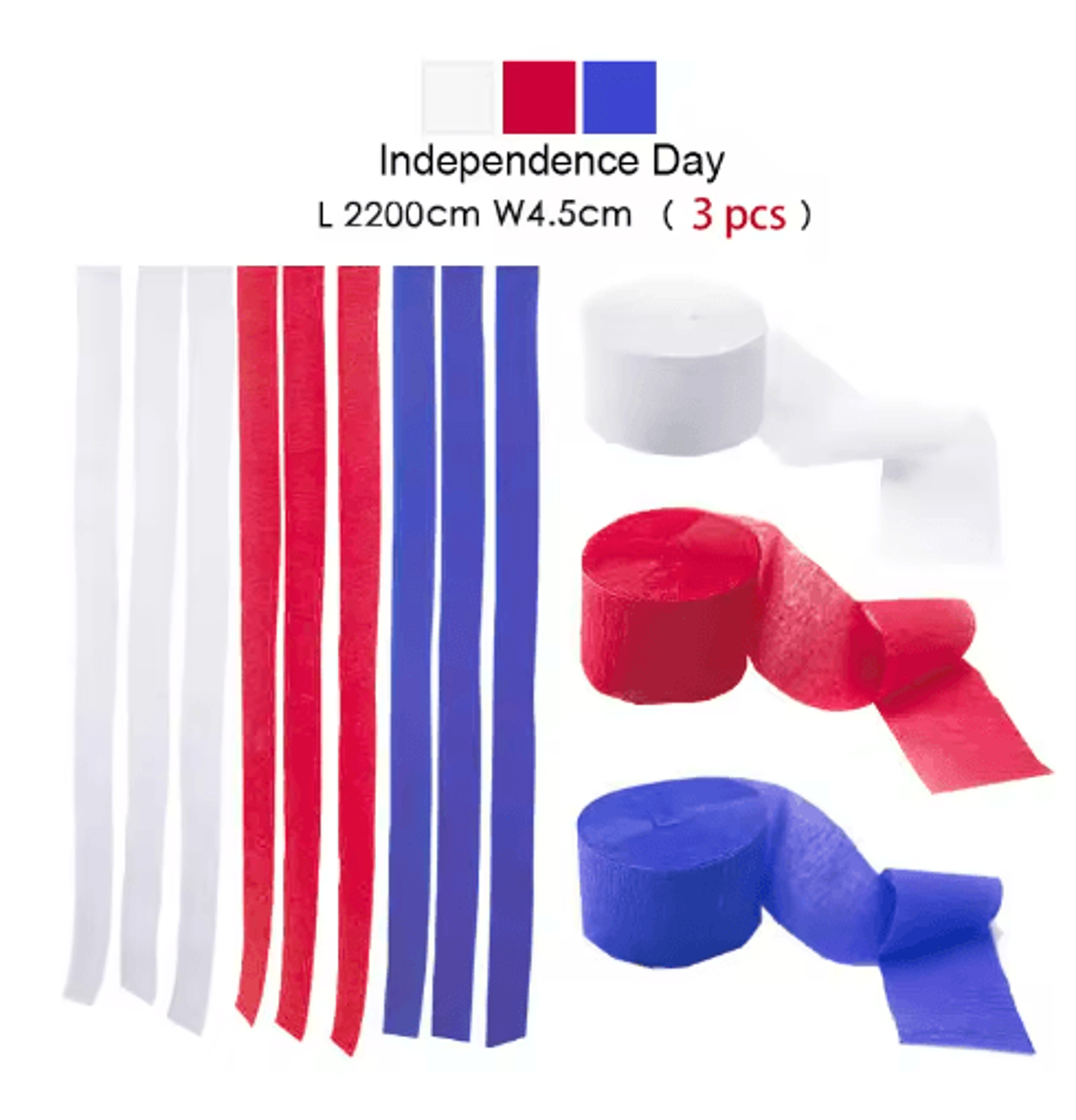 3Piece Rainbow Crepe Paper Streamers For Party Backdrops 9