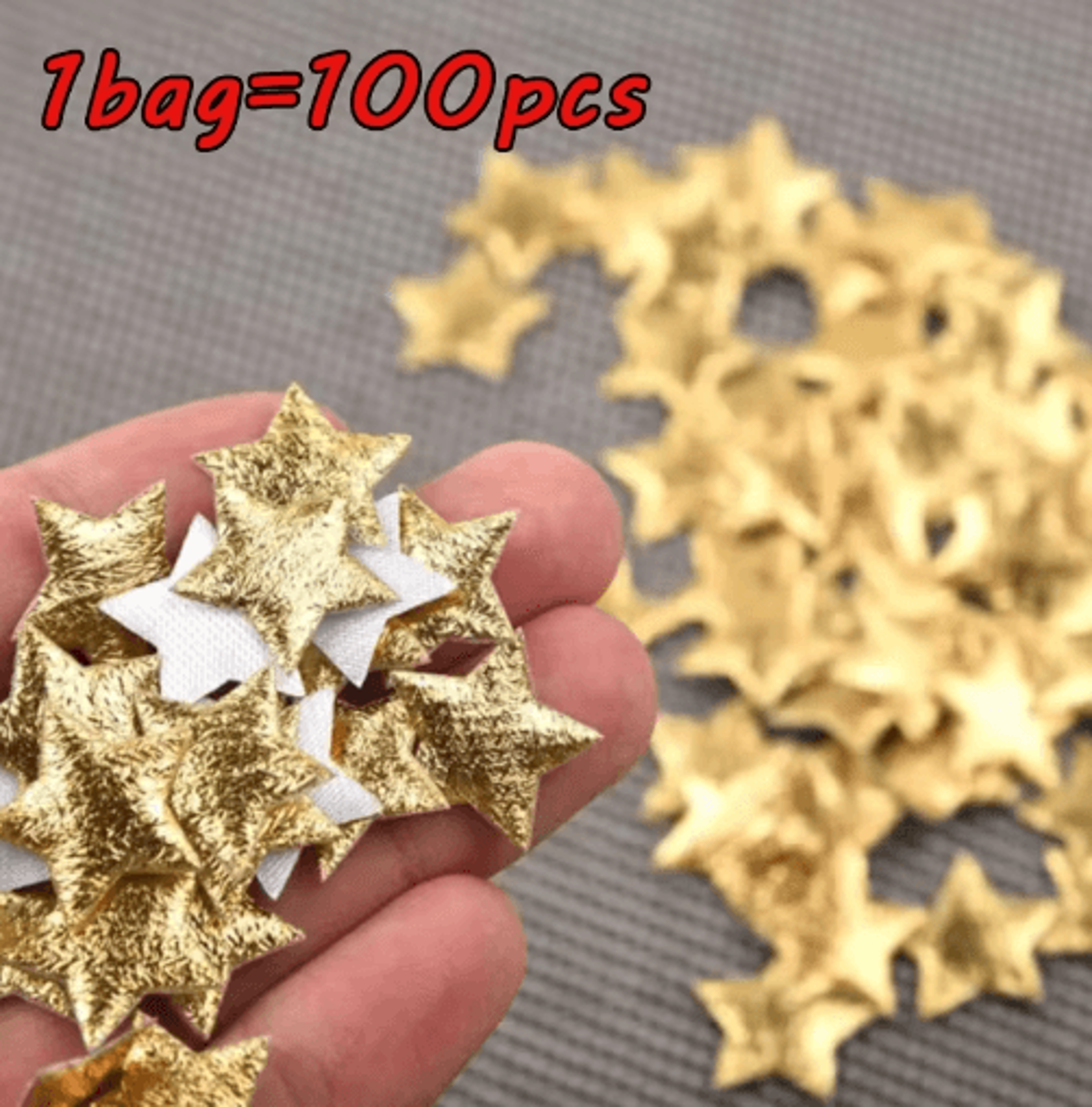 100Piece Gold Foam Stars For Christmas Crafts And Party Decor 5