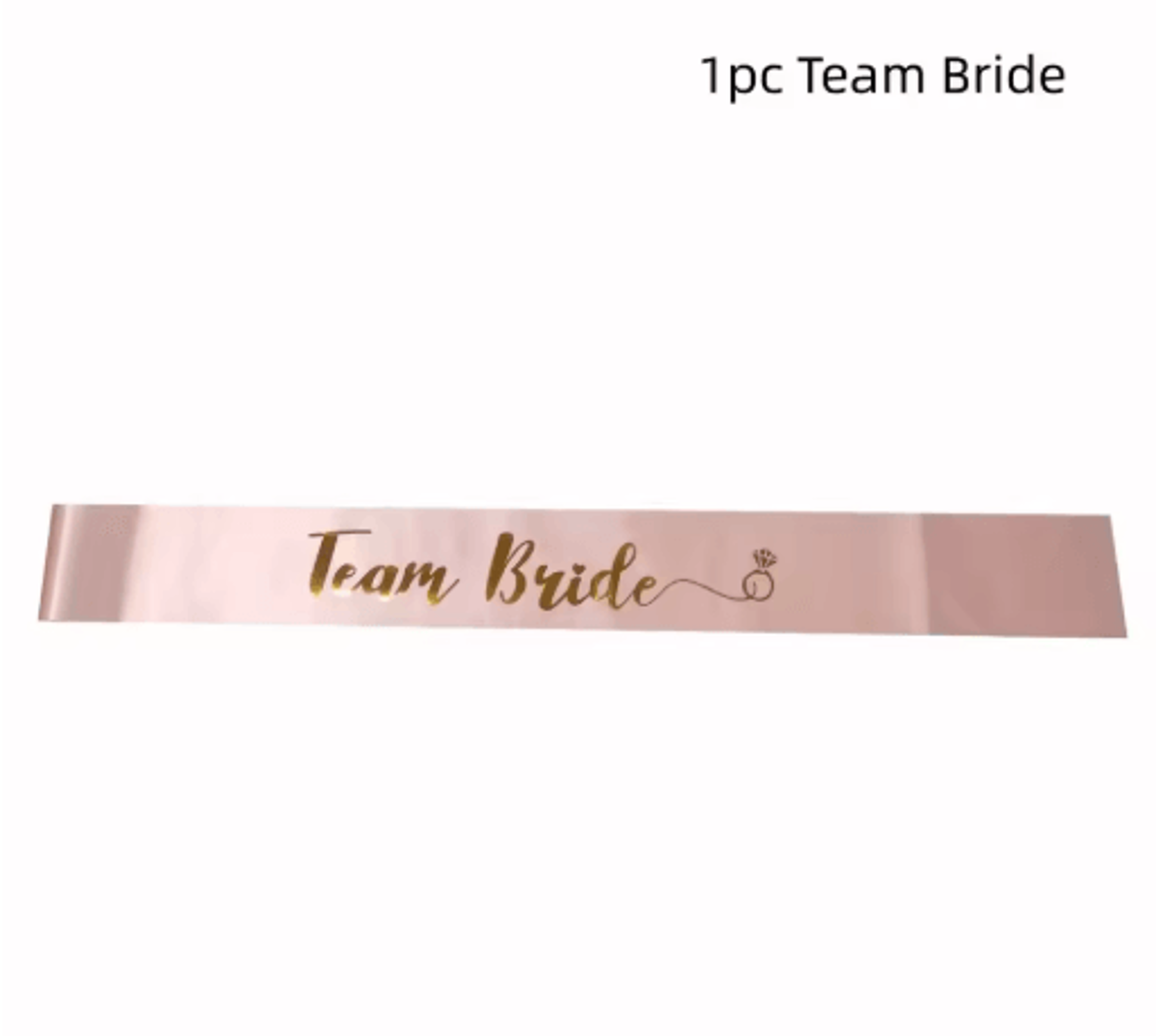 Rose Gold Team Bride Satin Sash Set For Bachelorette Parties 8