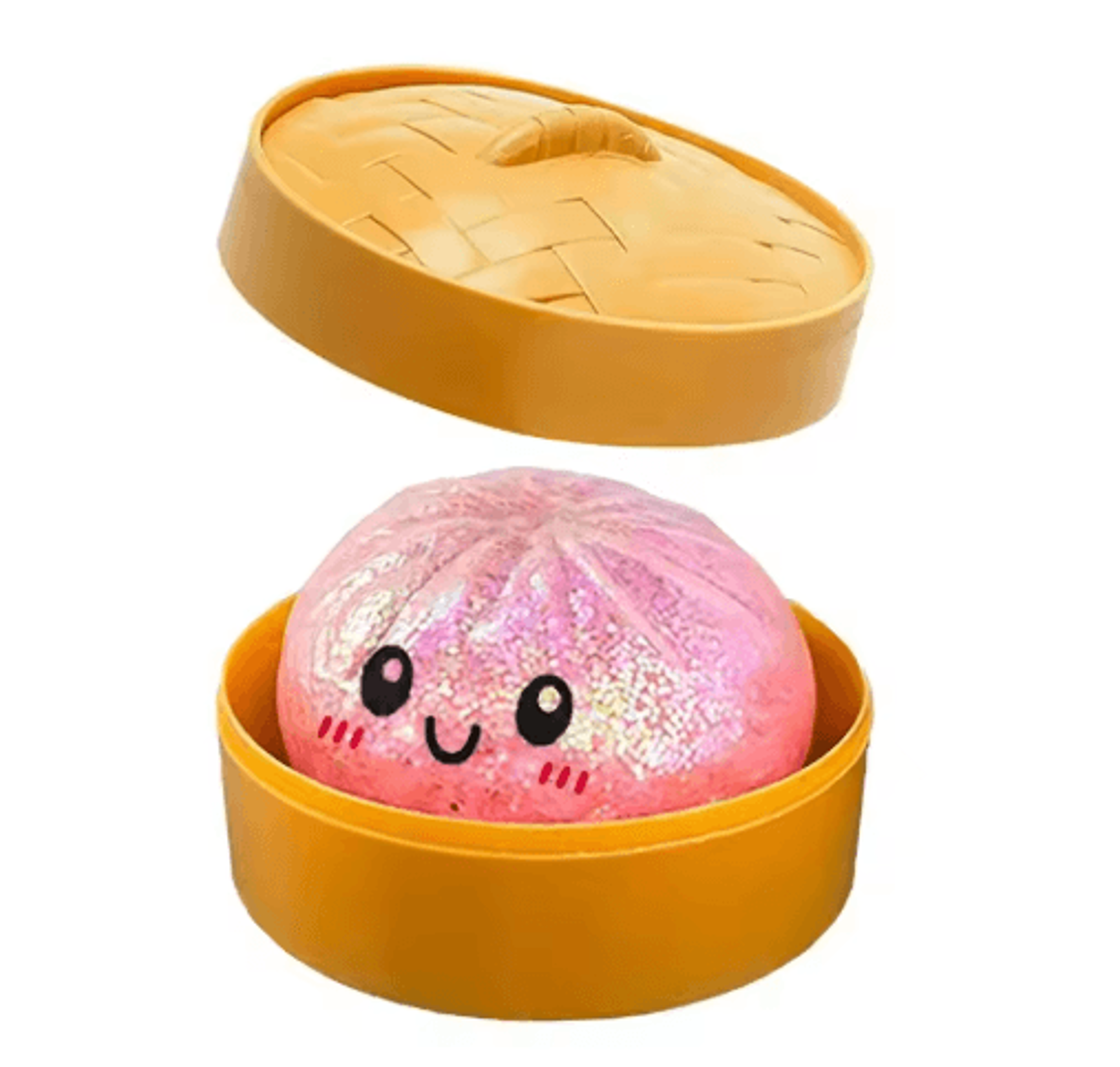 Dumpling Squishy Toy With Bamboo Steamer Box For Stress Relief 3